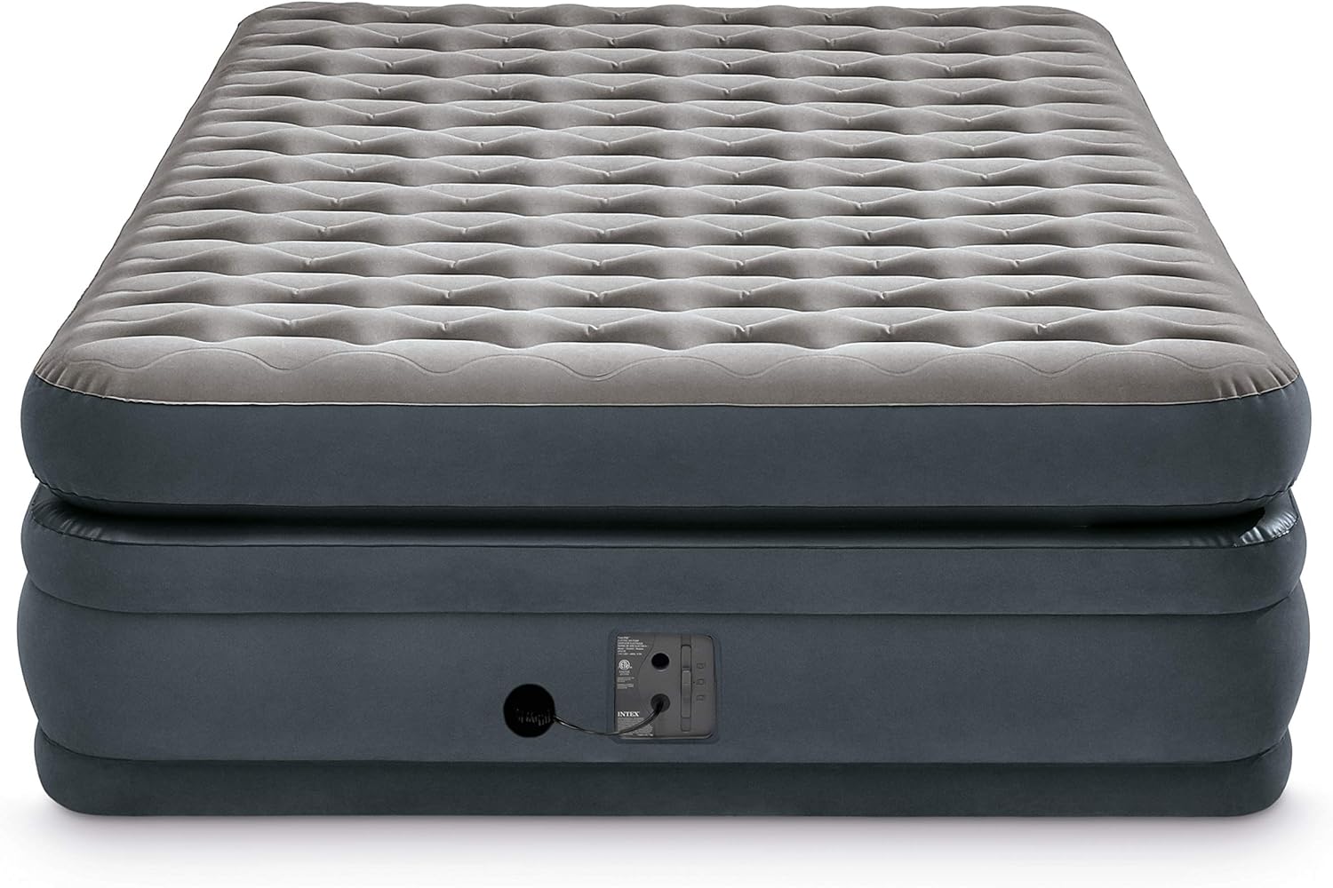 Intex 22in Queen Dura-Beam Deluxe Inflatable Air Mattress with Built-in Pump