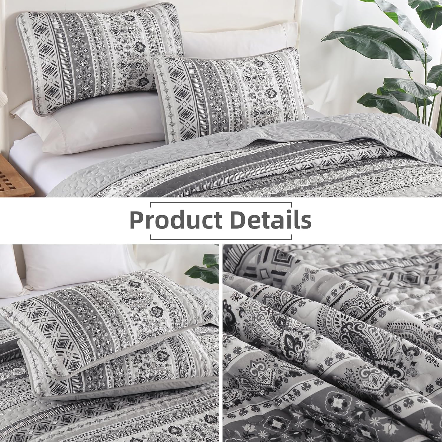 Goodidea Boho Quilt Set King Size 3 Piece