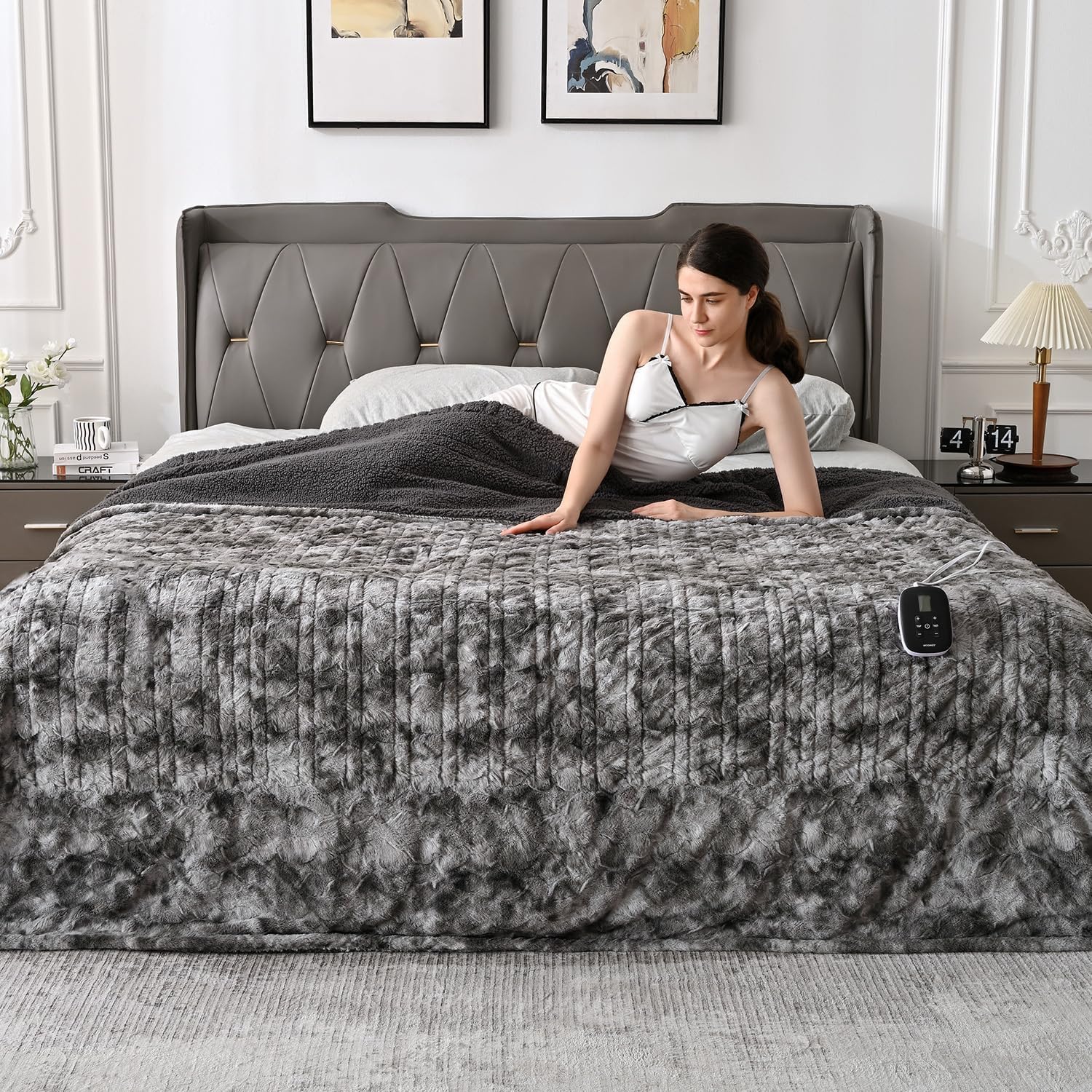 WOOMER Heated Blanket with 10 Heat Levels
