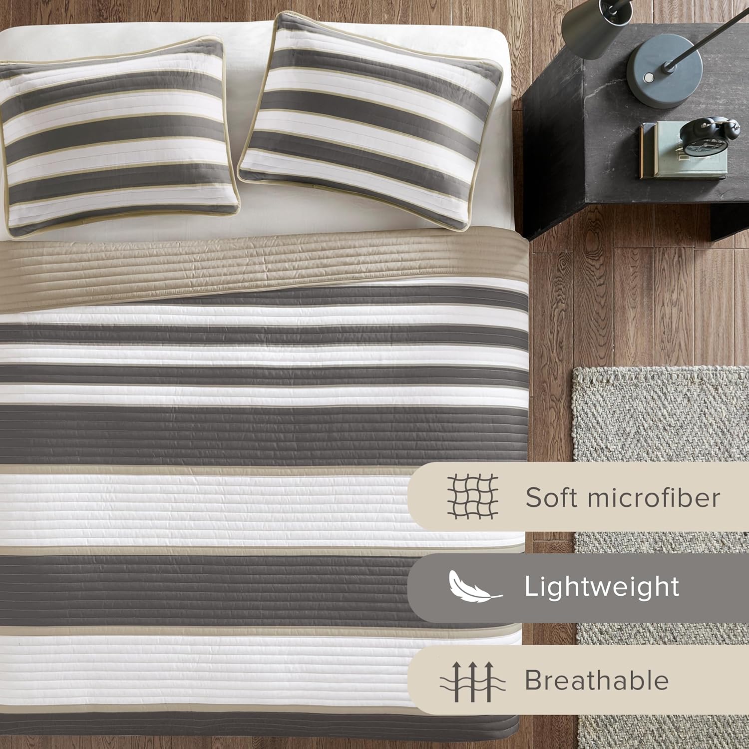 Comfort Spaces Verone Twin Quilt Set