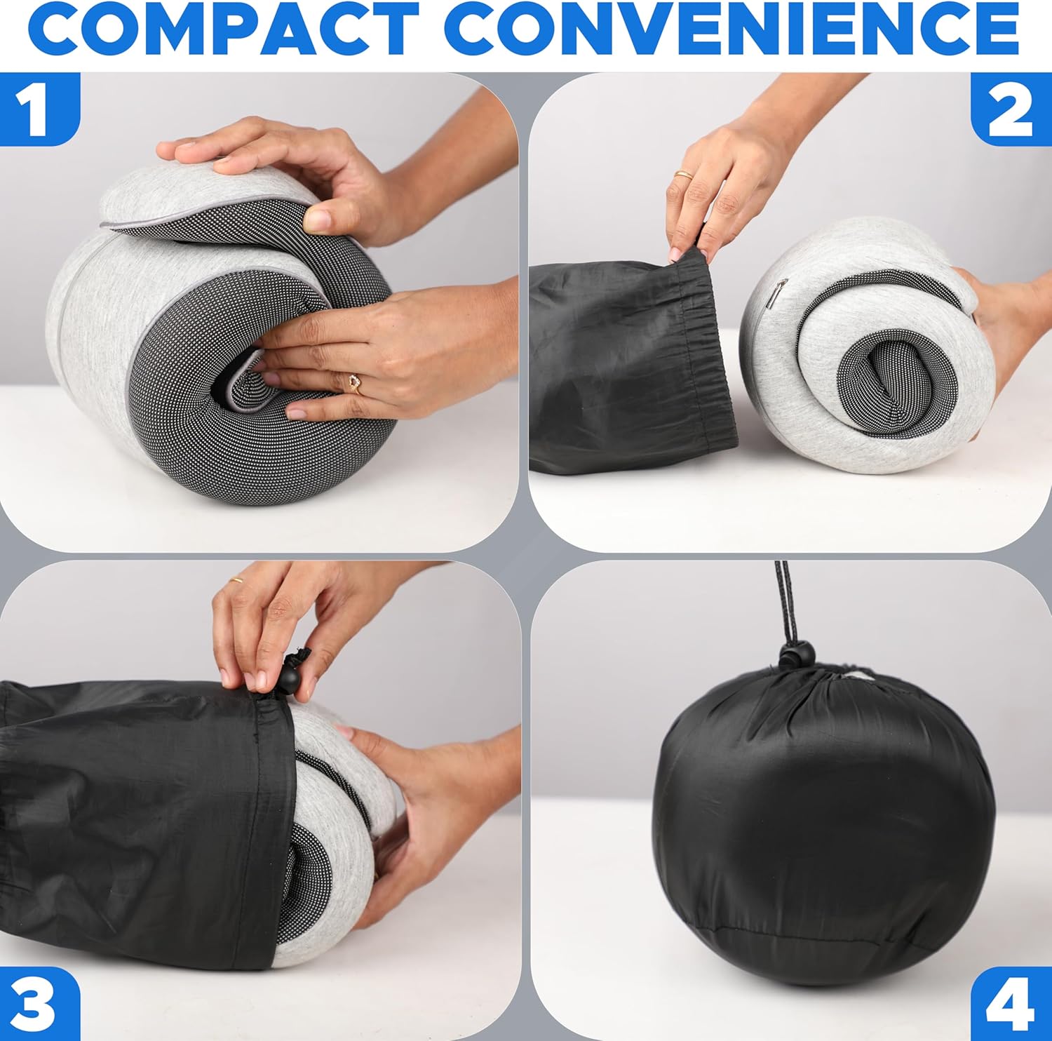 EcoNour Memory Foam Travel Pillow Set