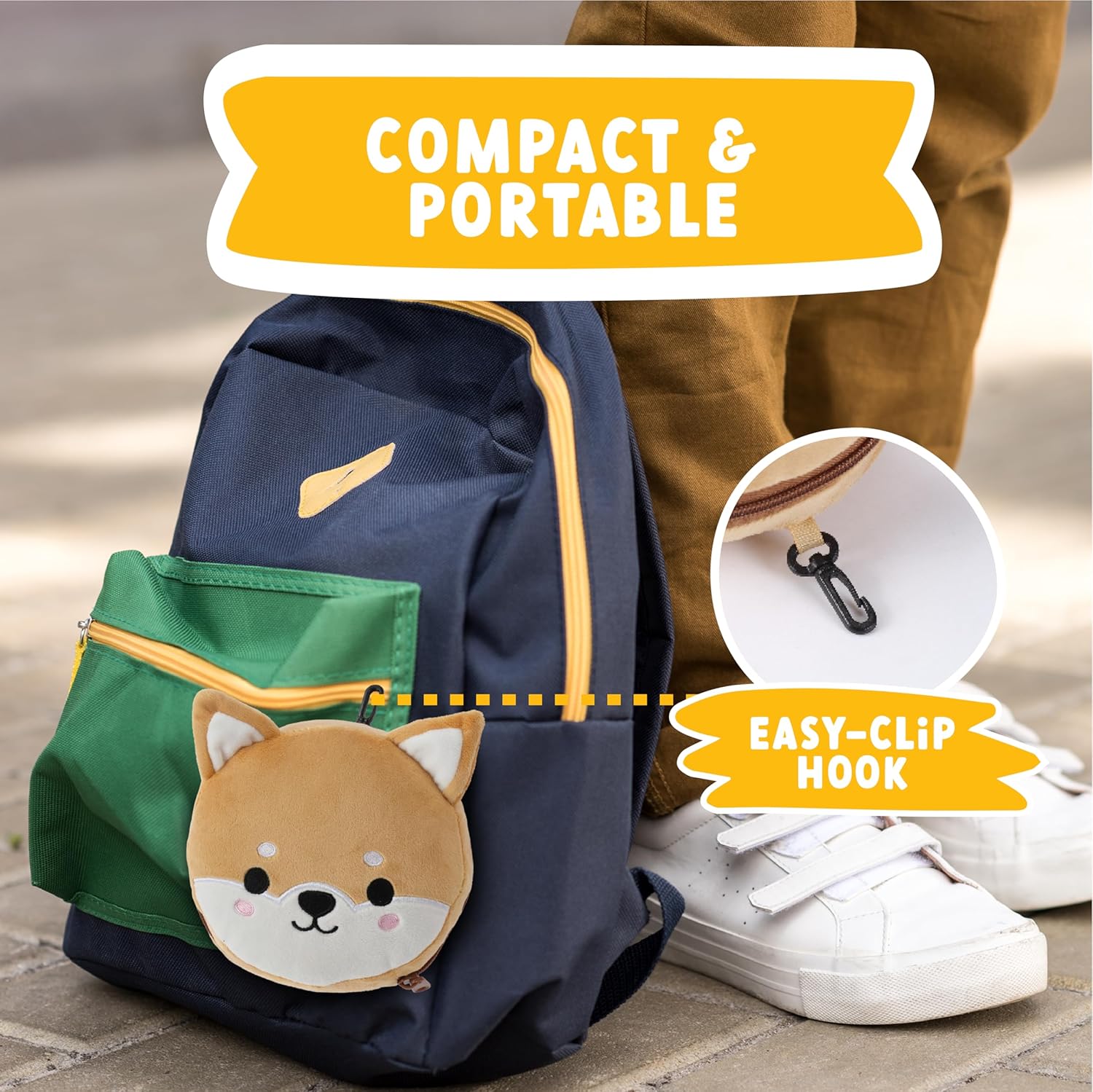 ecoZen Lifestyle Travel Pillow Set - Dog Design for Kids