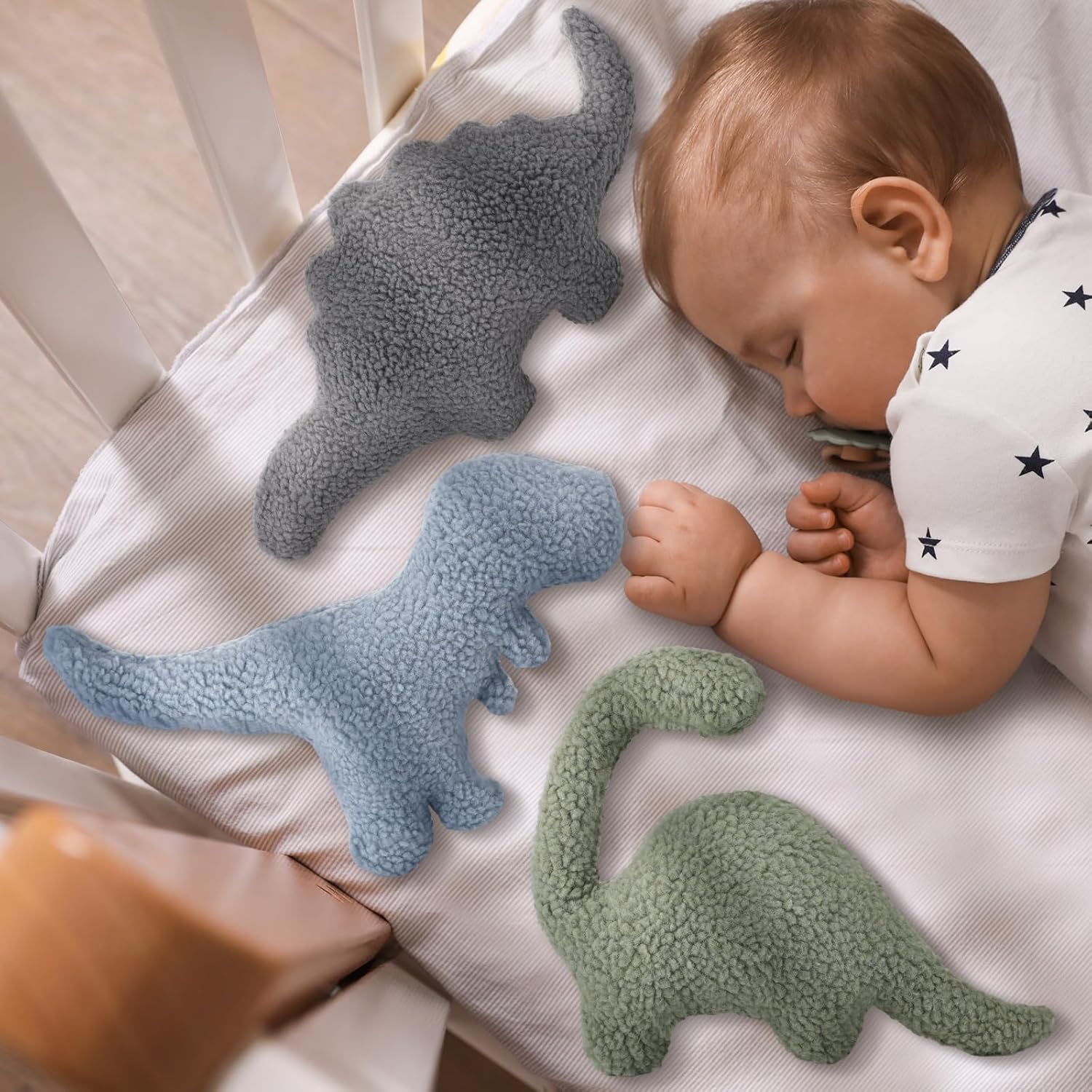 Shellwei 3 Pcs Dinosaur Throw Pillows for Kids 1