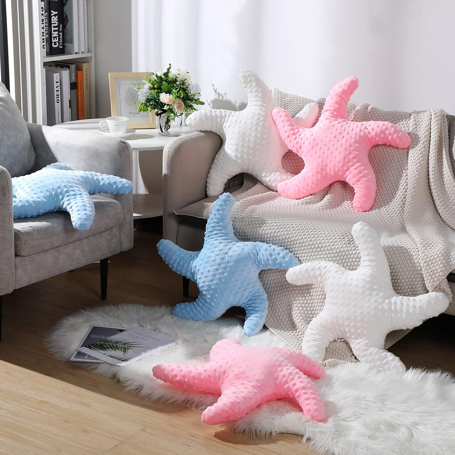 Fumete Starfish Throw Pillow - 20 Pink 2 Pcs