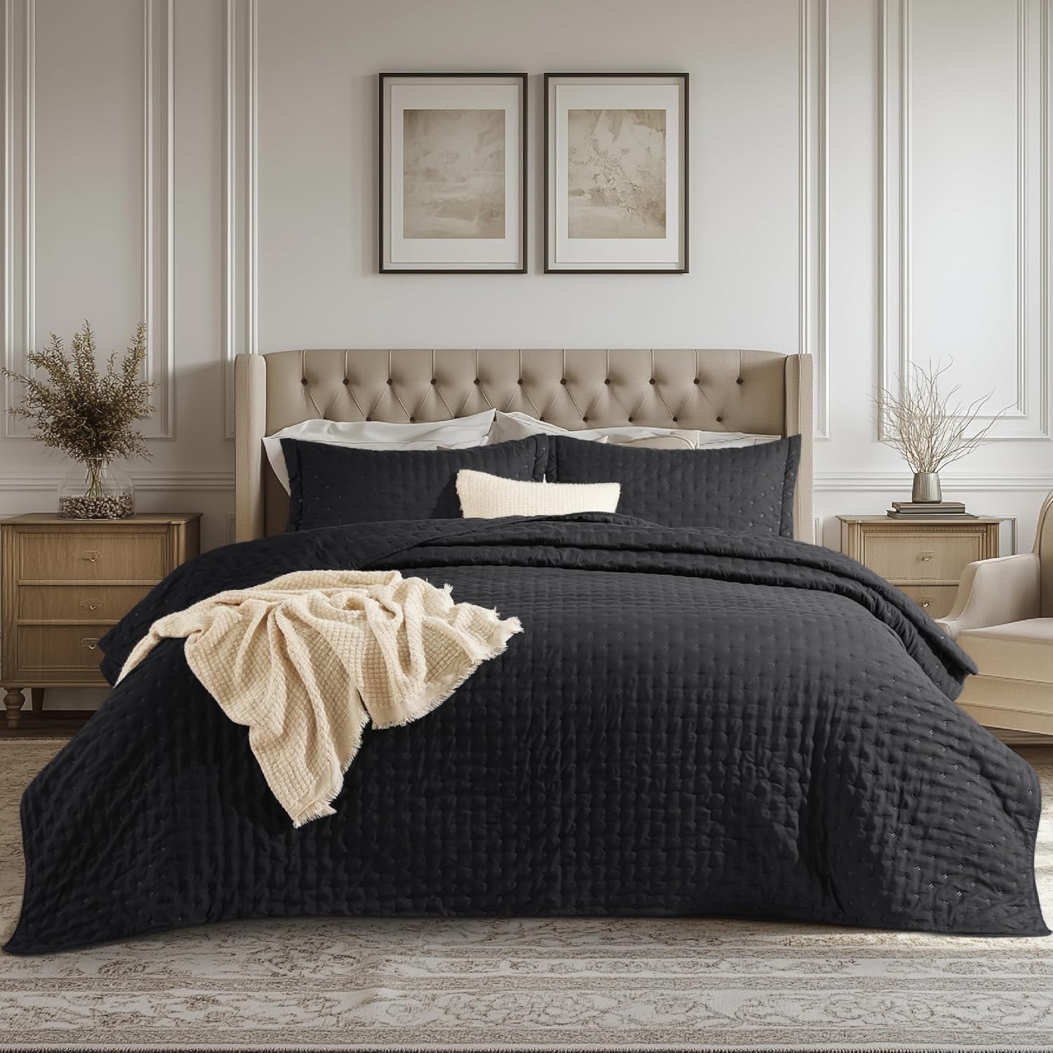 Bedsure King Quilt Set - Soft Lightweight All-Season Bedding