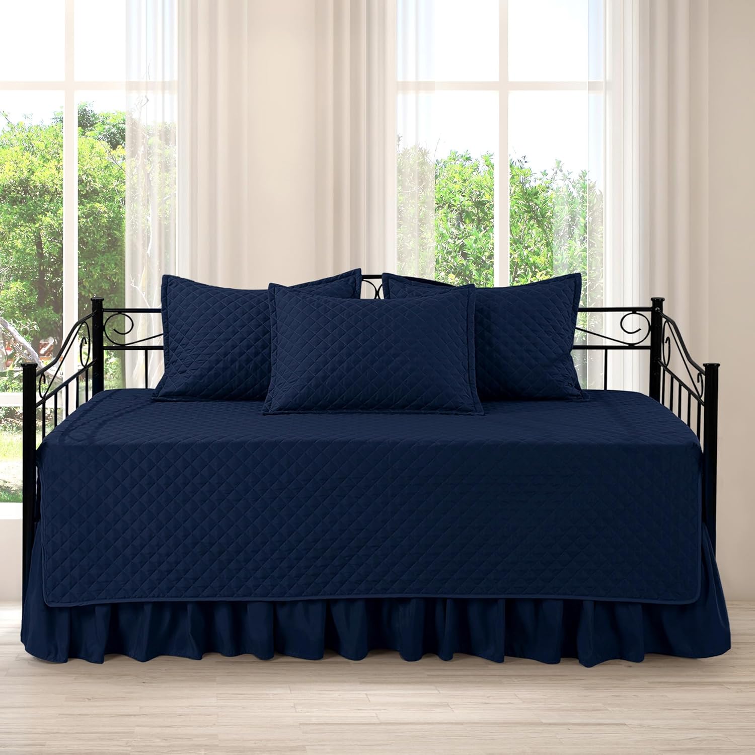 MABOZOO Daybed Cover Set with Bedskirt for Twin Bed 5 Piece