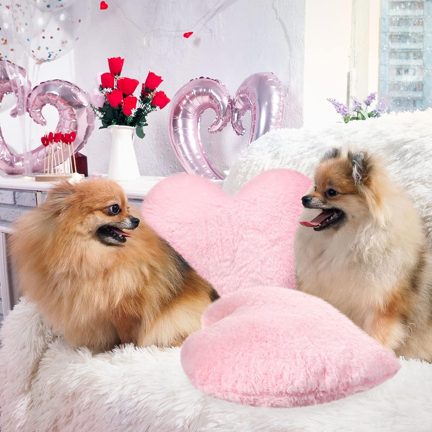 Remerry 2-Piece Heart Shaped Throw Pillow Set