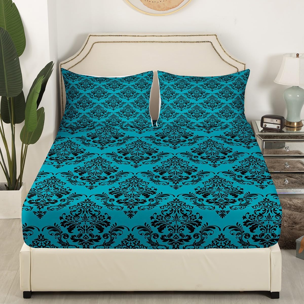 Homewish Gothic Bohemian Floral Bed Set Full Size