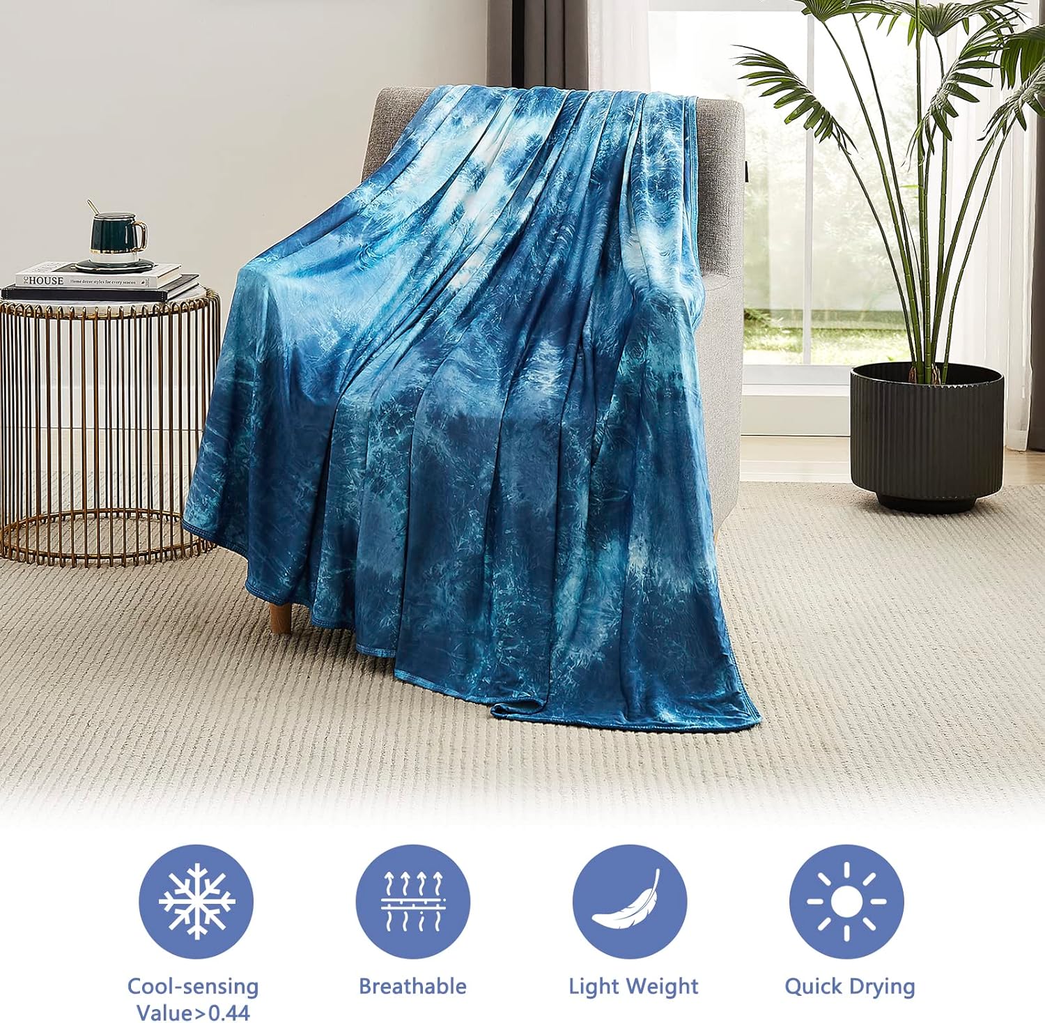 Topcee Cooling Blanket for Hot Sleepers King Size 90x104