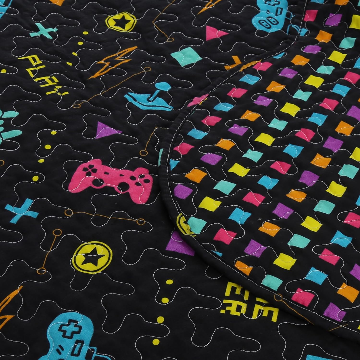 MarCielo Gamer Quilt Bedspread Set for Kids