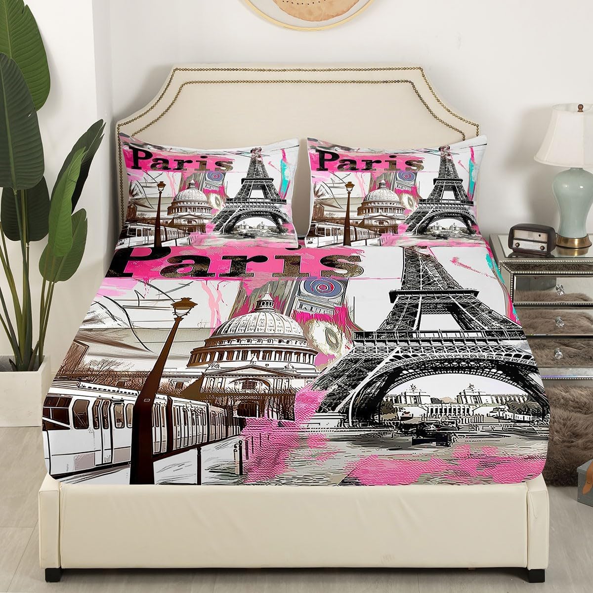 Manfei Eiffel Tower Kids Sheet Set 4PCS