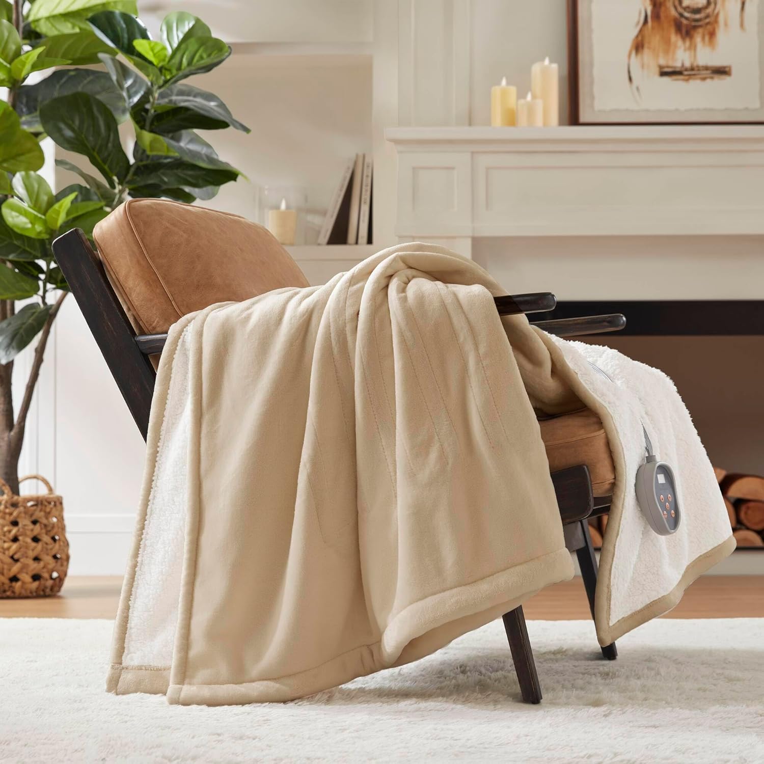 Woolrich Heated Plush to Berber Electric Blanket Throw 1