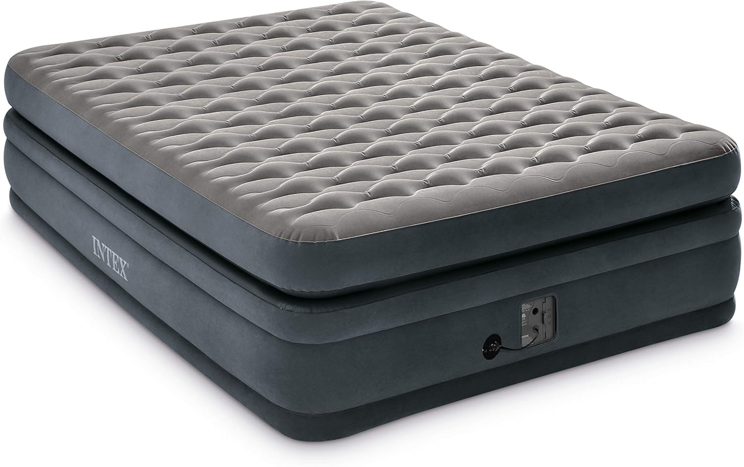 Intex 22in Queen Dura-Beam Deluxe Inflatable Air Mattress with Built-in Pump