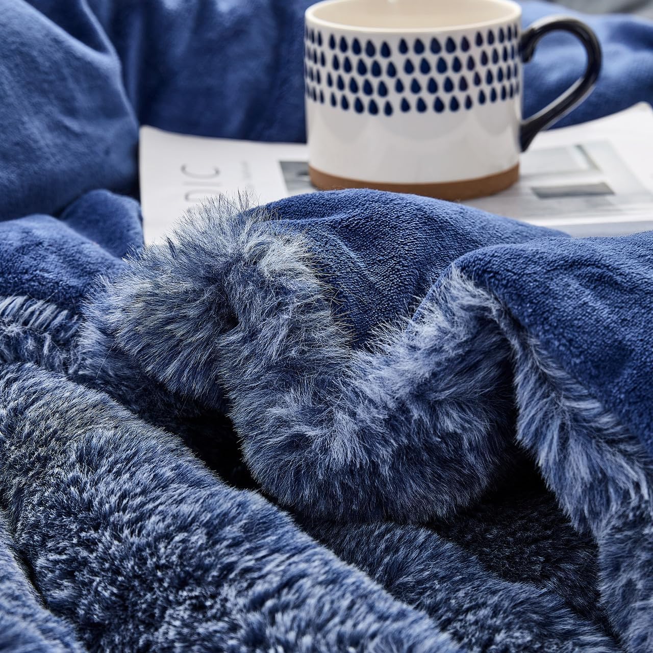 Byourbed Chunky Bunny Git Cozy Comforter Set - Twin XL Blue Salt