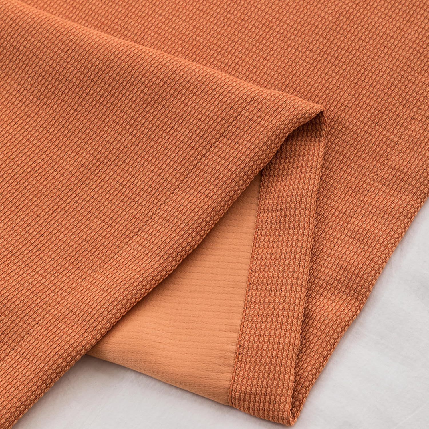 Twelves Waffle Bedrunner Set Orange Queen Bed Scarves and 2 Pillowcases