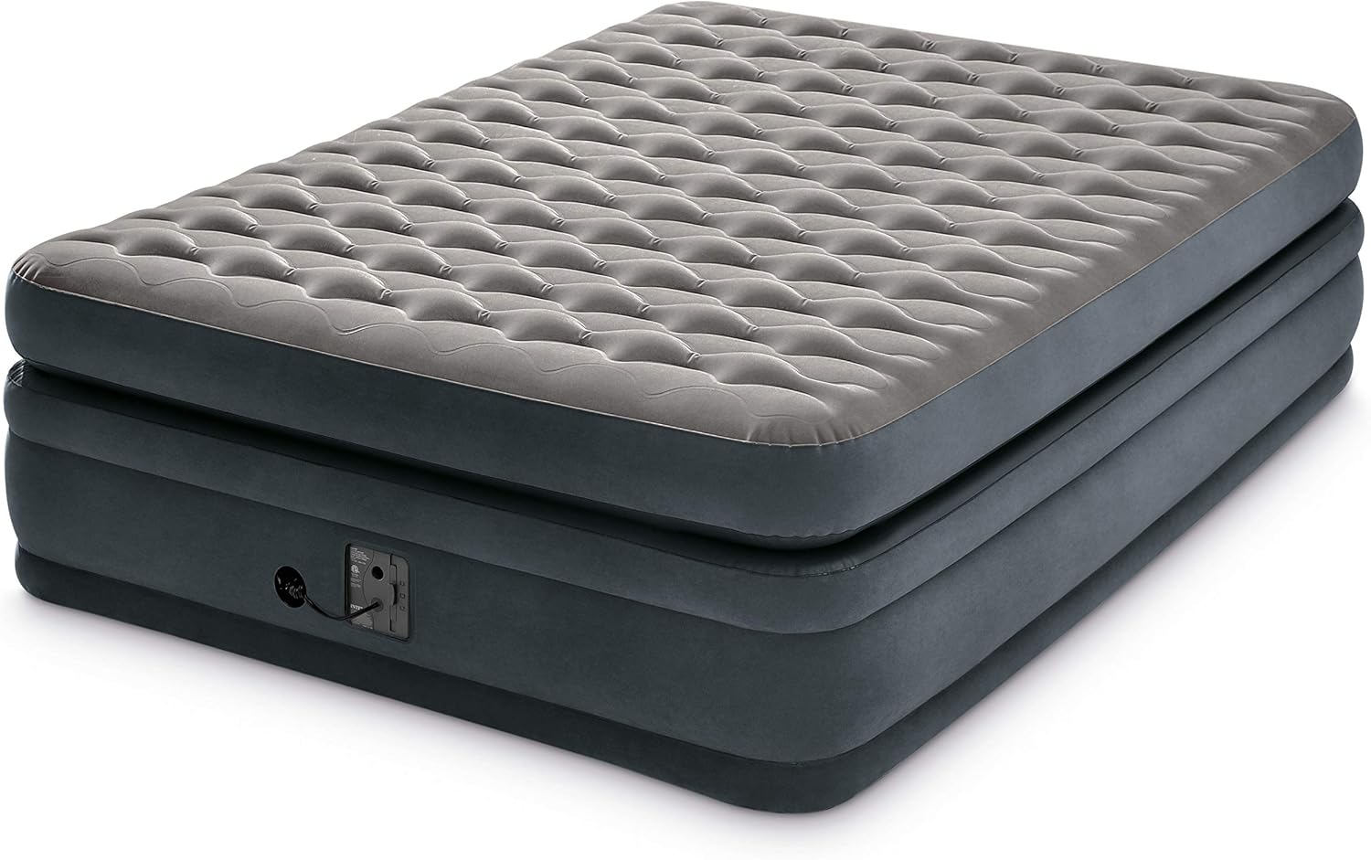 Intex 22in Queen Dura-Beam Deluxe Inflatable Air Mattress with Built-in Pump