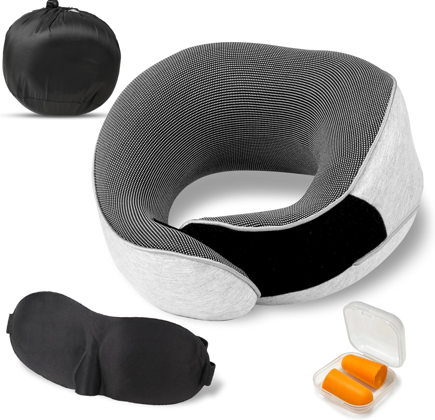 EcoNour Memory Foam Travel Pillow Set