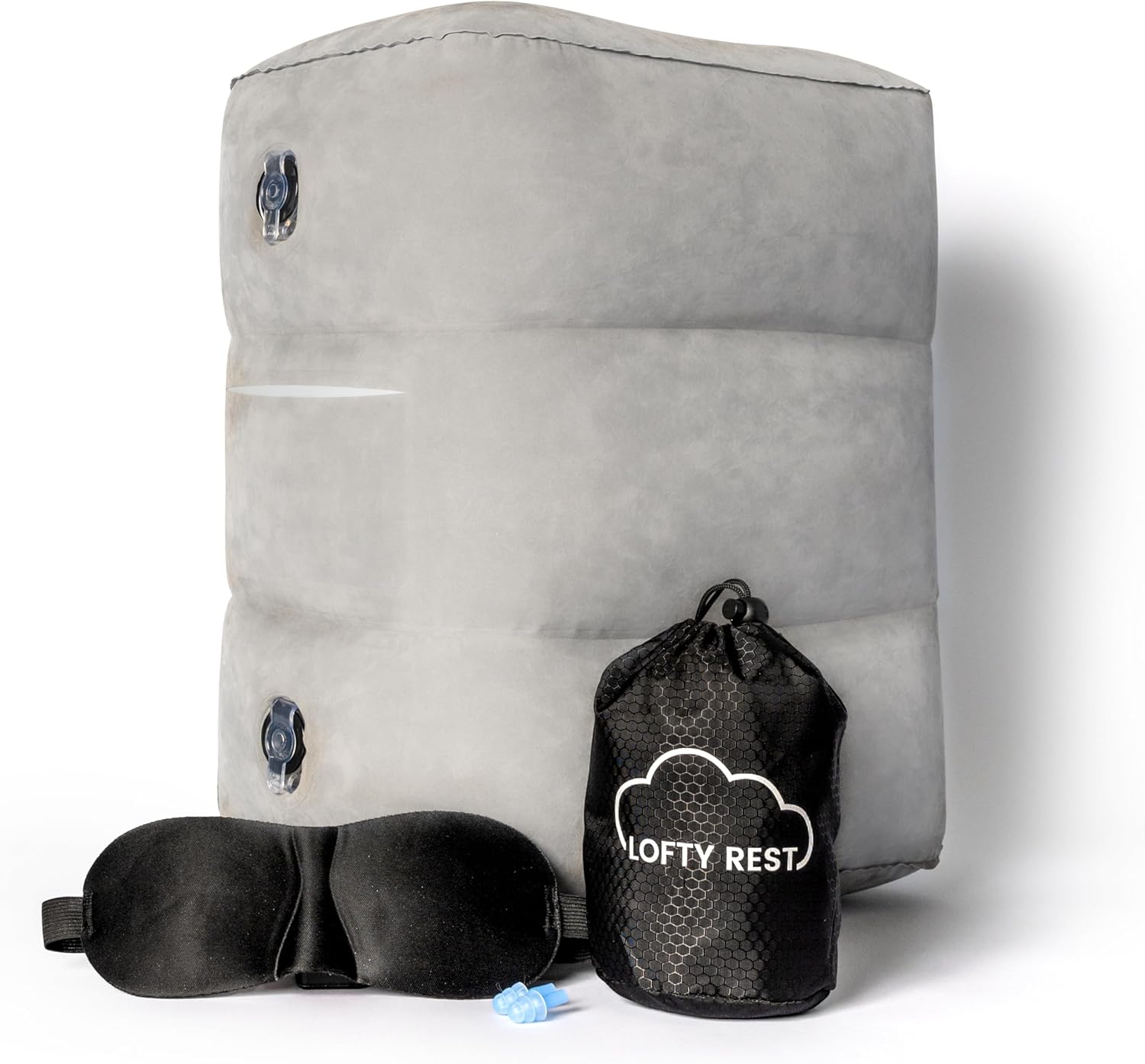 LoftyRest Inflatable Foot Pillow for Travel