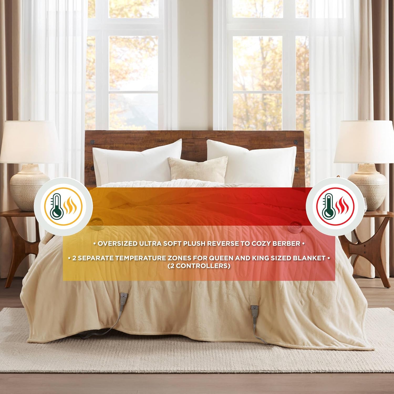 Woolrich Heated Plush to Berber Electric Blanket Throw 1