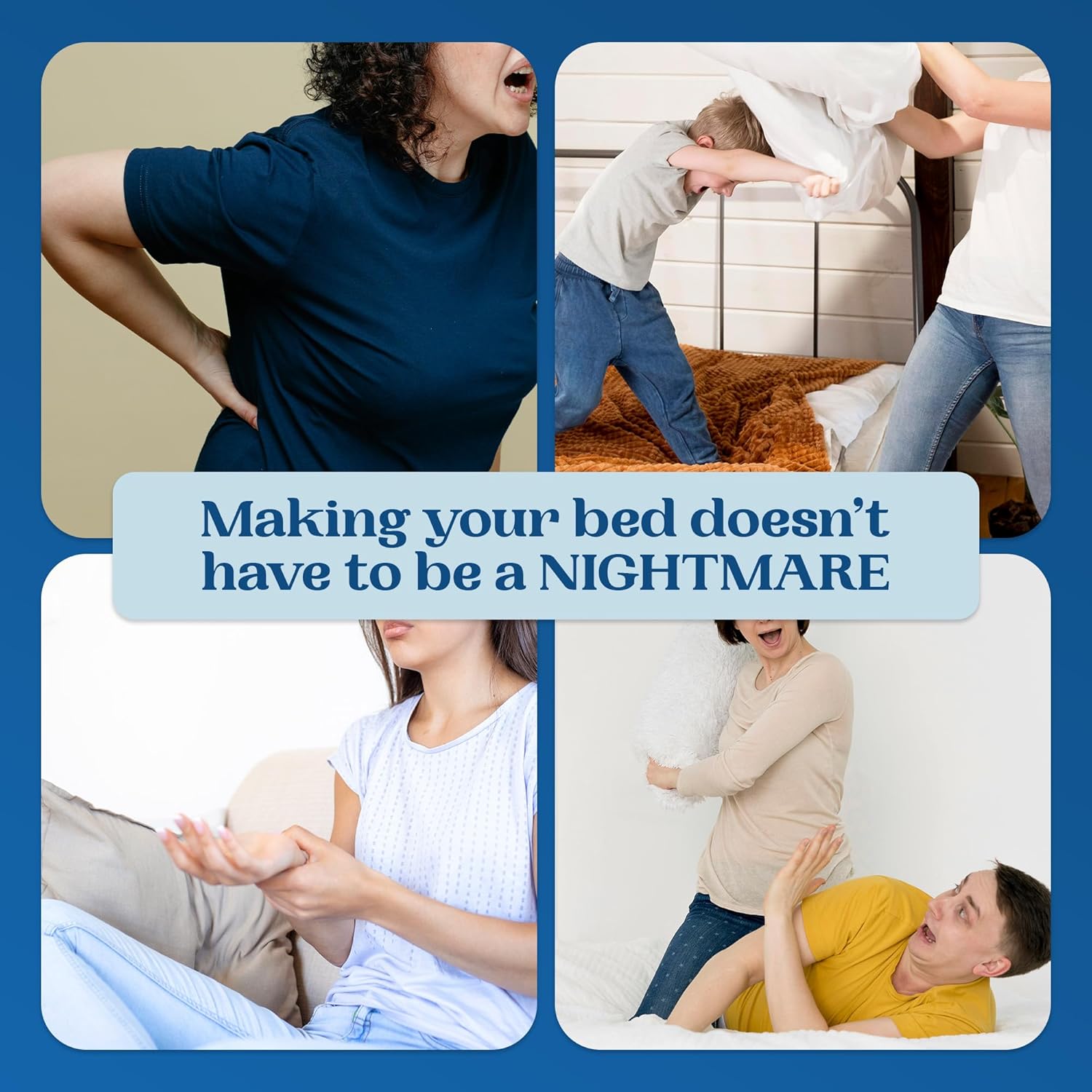 FeelAtHome Bed LIFTucker 2in1 Mattress Lifter Sheet Tuck Tool