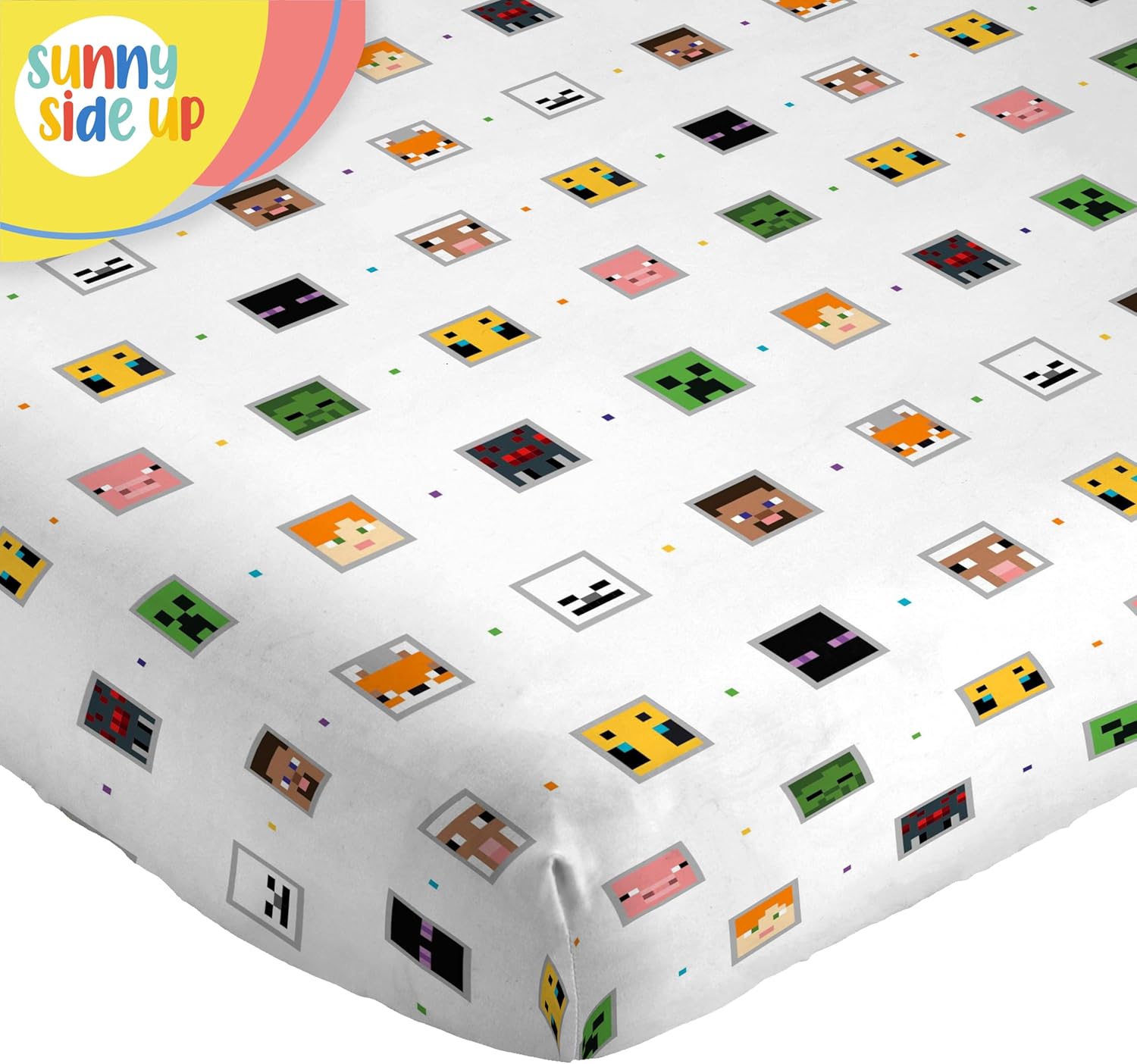 Sunny Side Up Minecraft Creeper Animals Twin Sheet Set 3 Piece