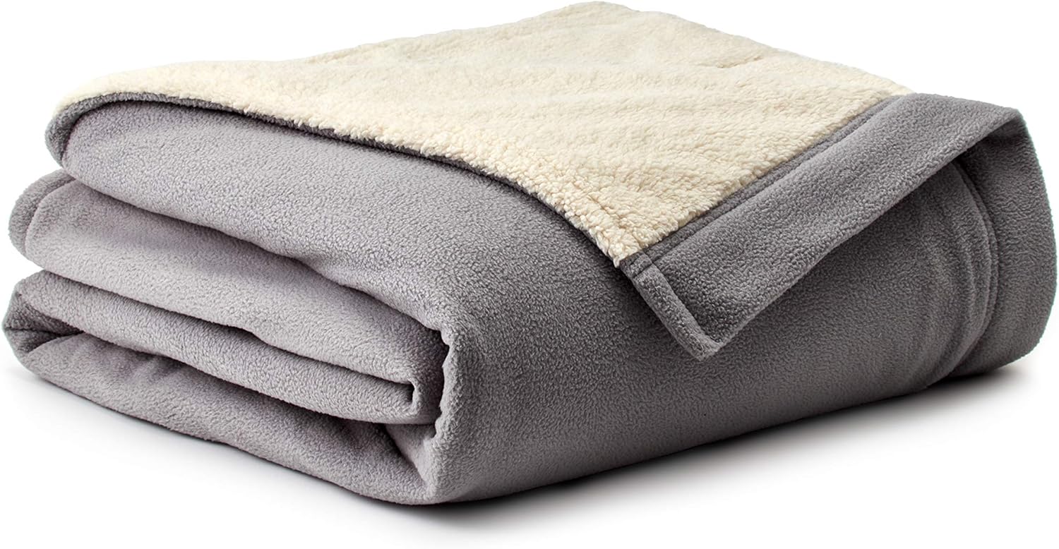 Eddie Bauer Full Heated Blanket with Sherpa Reverse