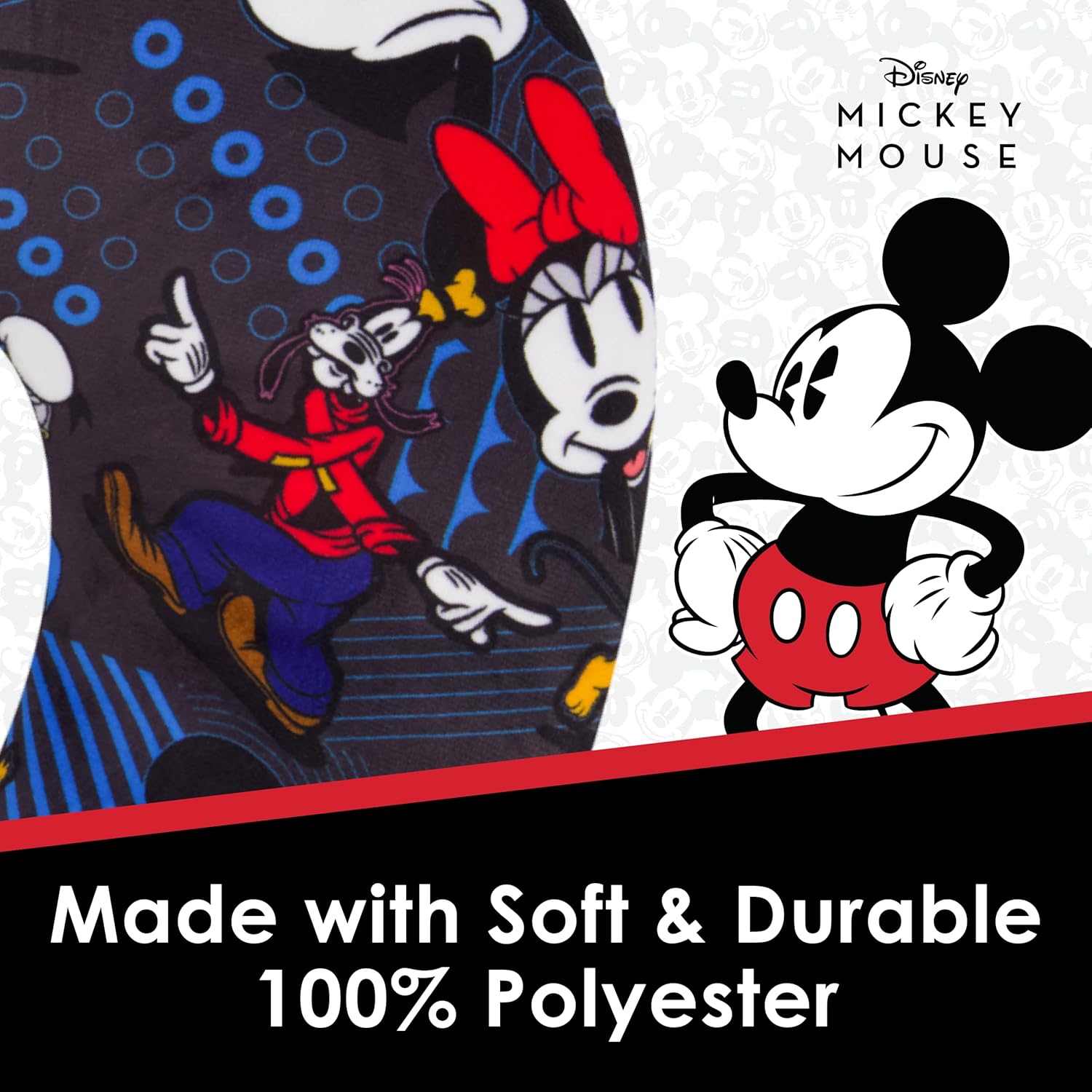 FUL Disney Mickey Mouse Travel Neck Pillow - Black 1