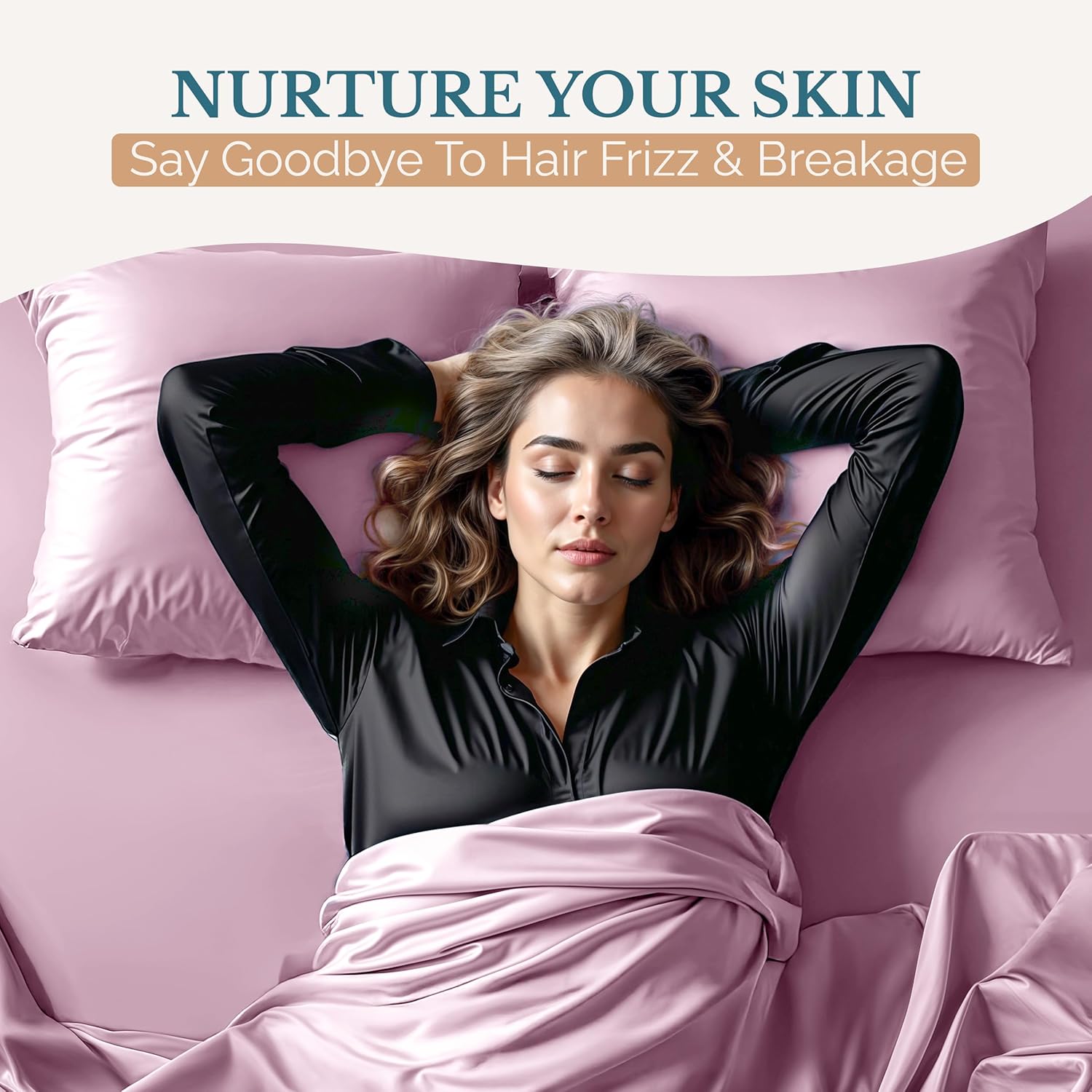 Casa Platino Satin Sheets Set for Girls - Pink