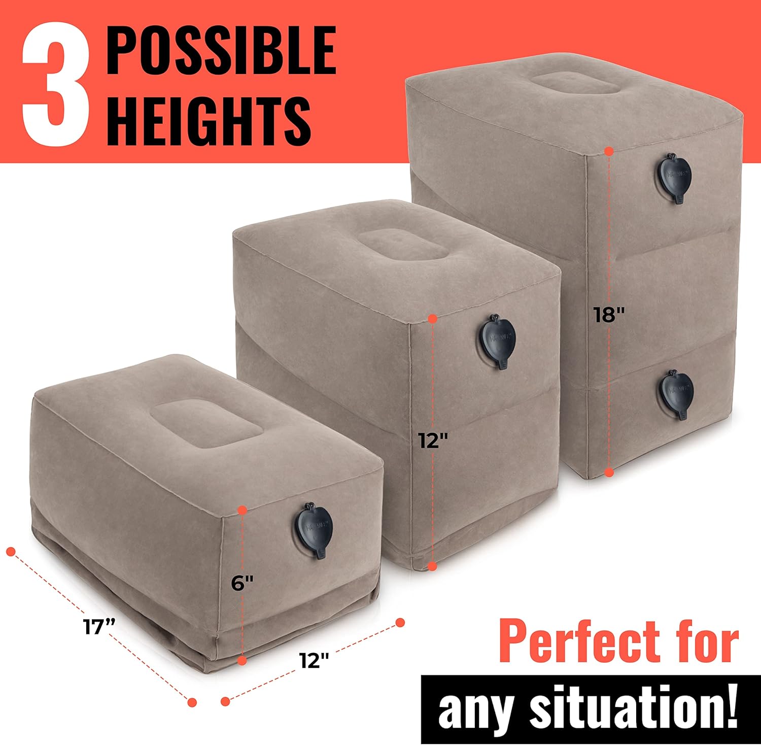 Koala Kloud 3 Height Travel Foot Rest - 2 Pack