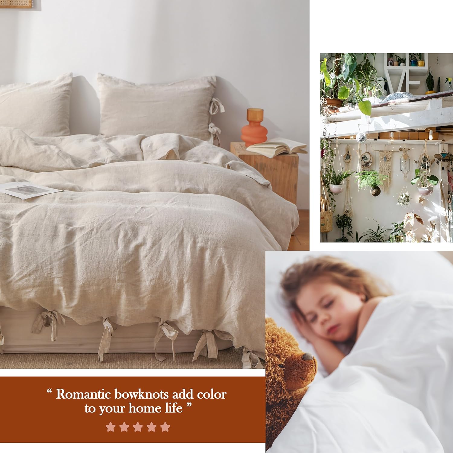 SimpleOpulence Linen Duvet Cover Set King Size