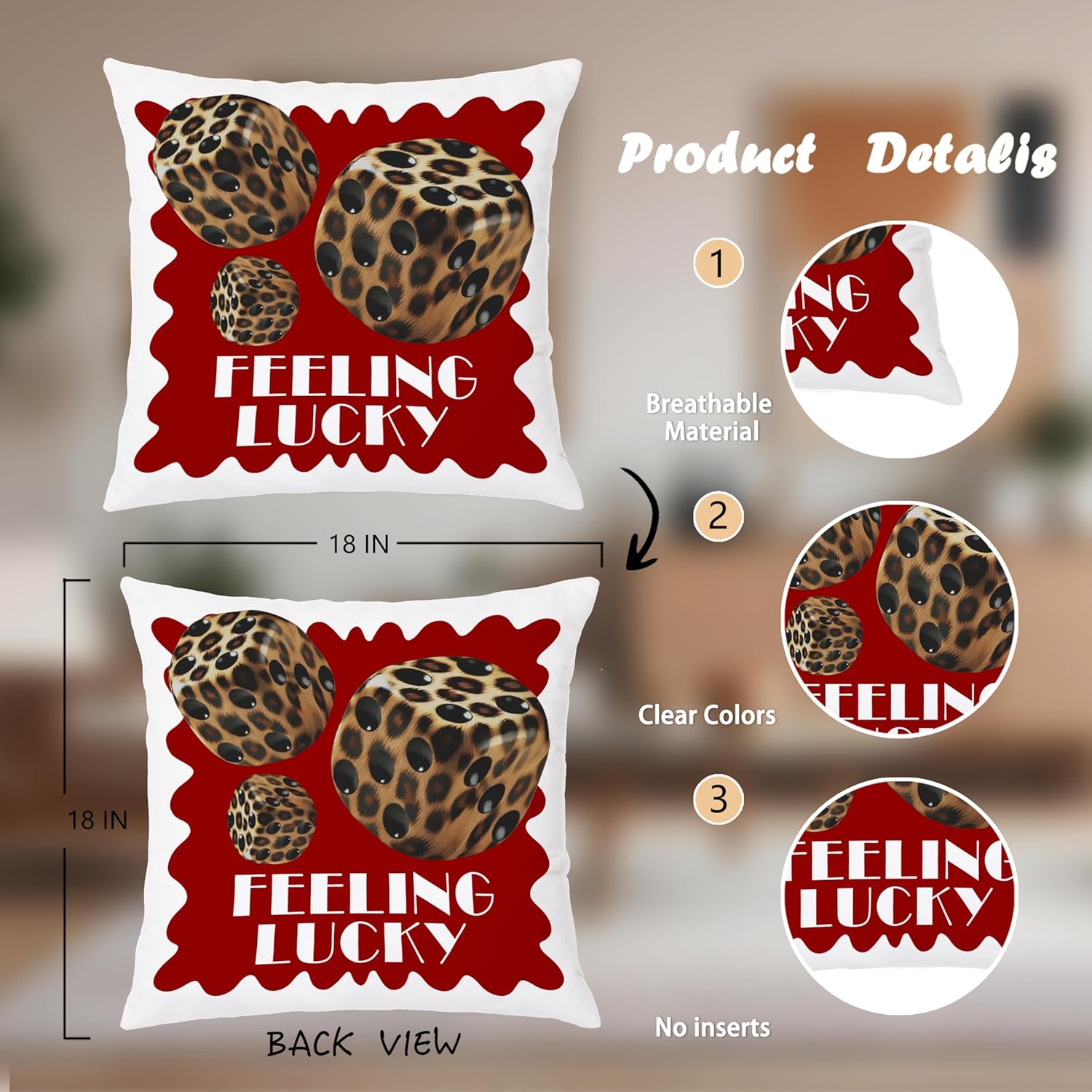 Nipil Leopard Print Pillow Covers Set of 2