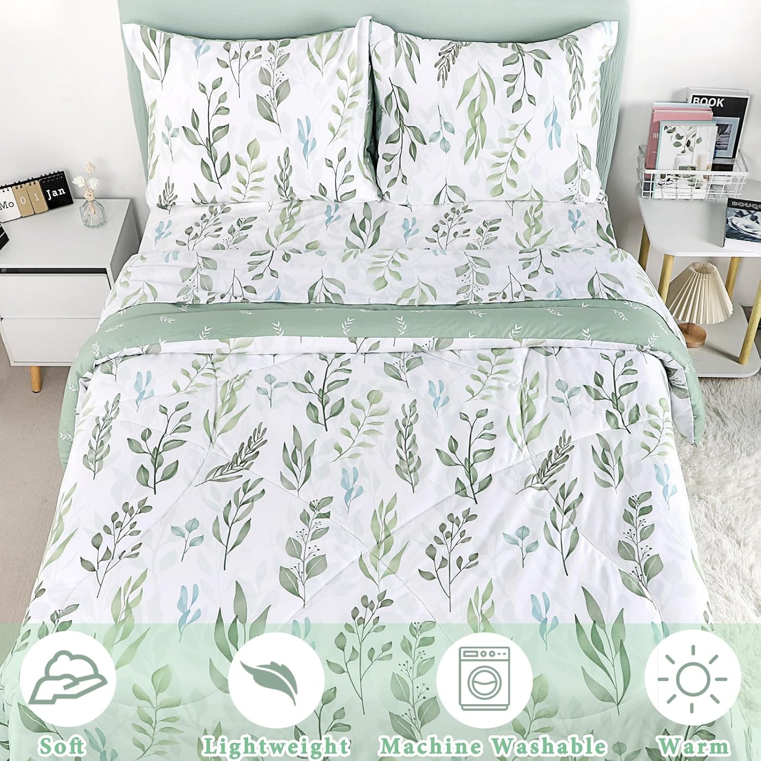DILIMI 5-Piece Reversible Comforter Set for Girls 1