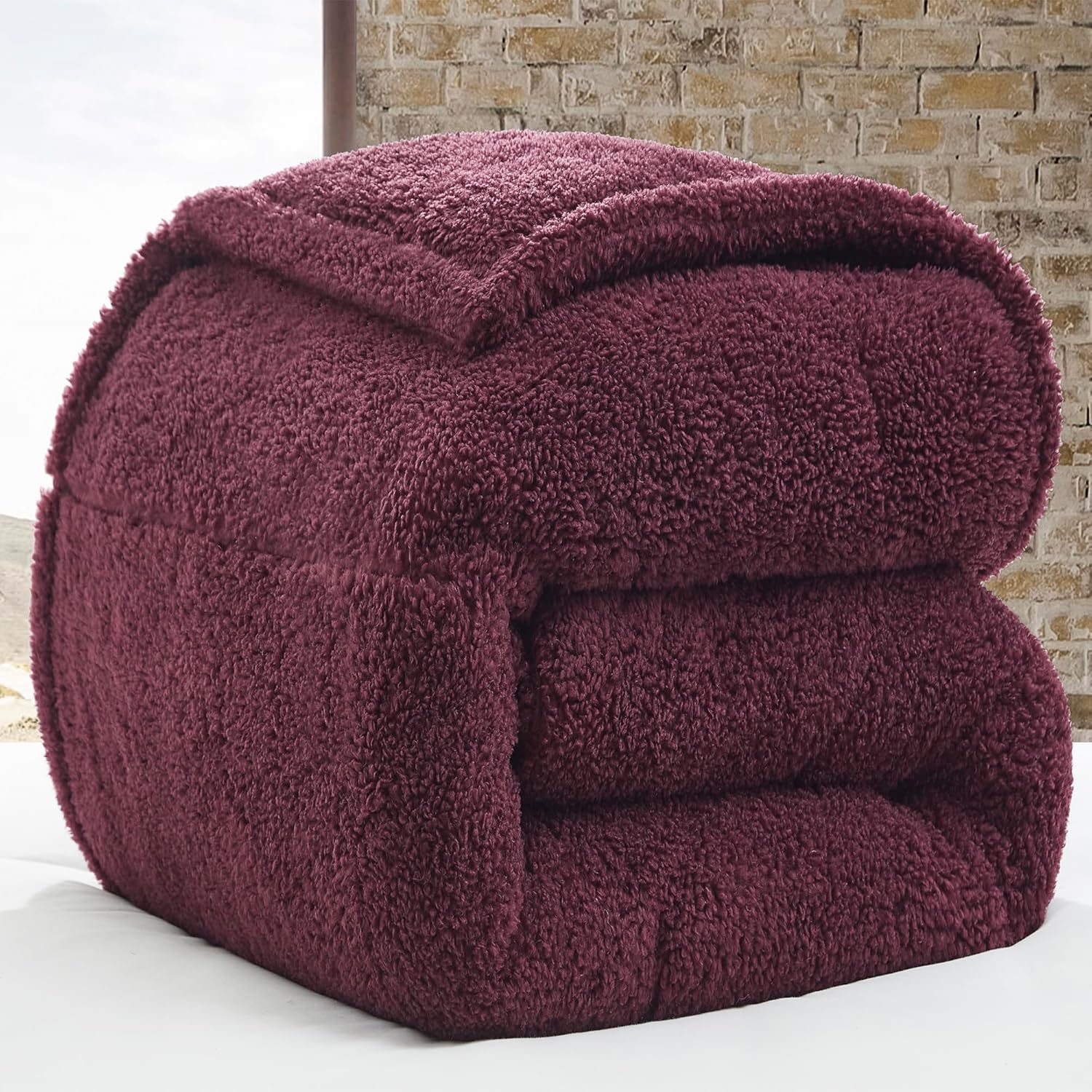 Byourbed Unfluffin Believable Comforter Set Twin XL Burgundy