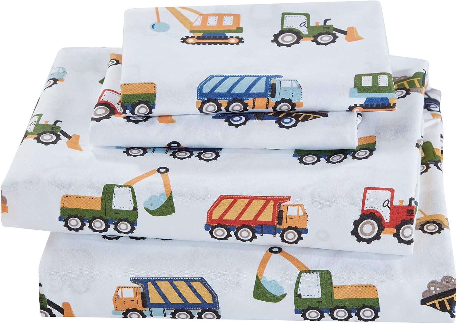 Linen Plus Kids Tractor Sheet Set Twin Size