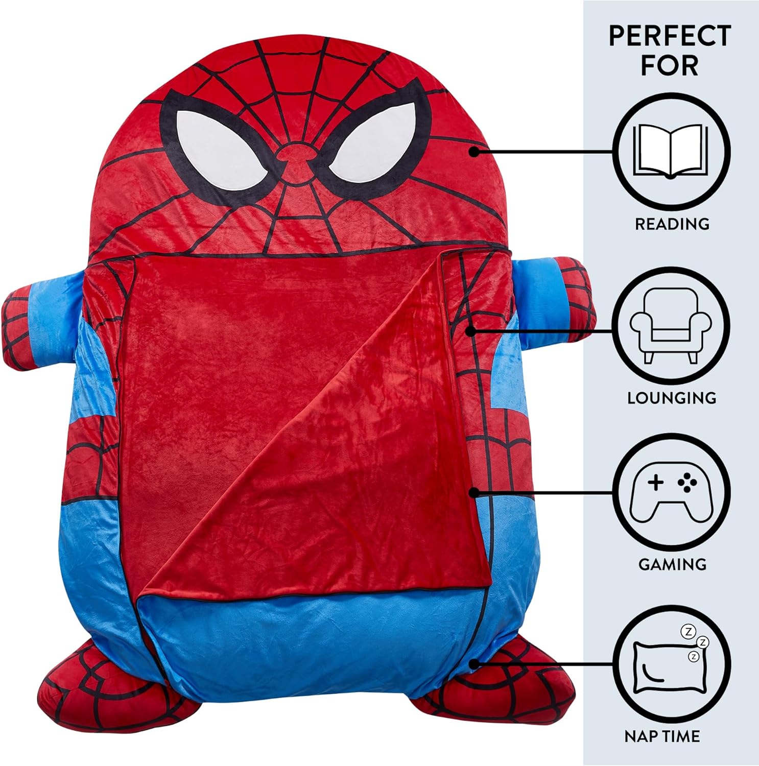 Idea Nuova Marvel Spiderman Floor Lounger for Kids
