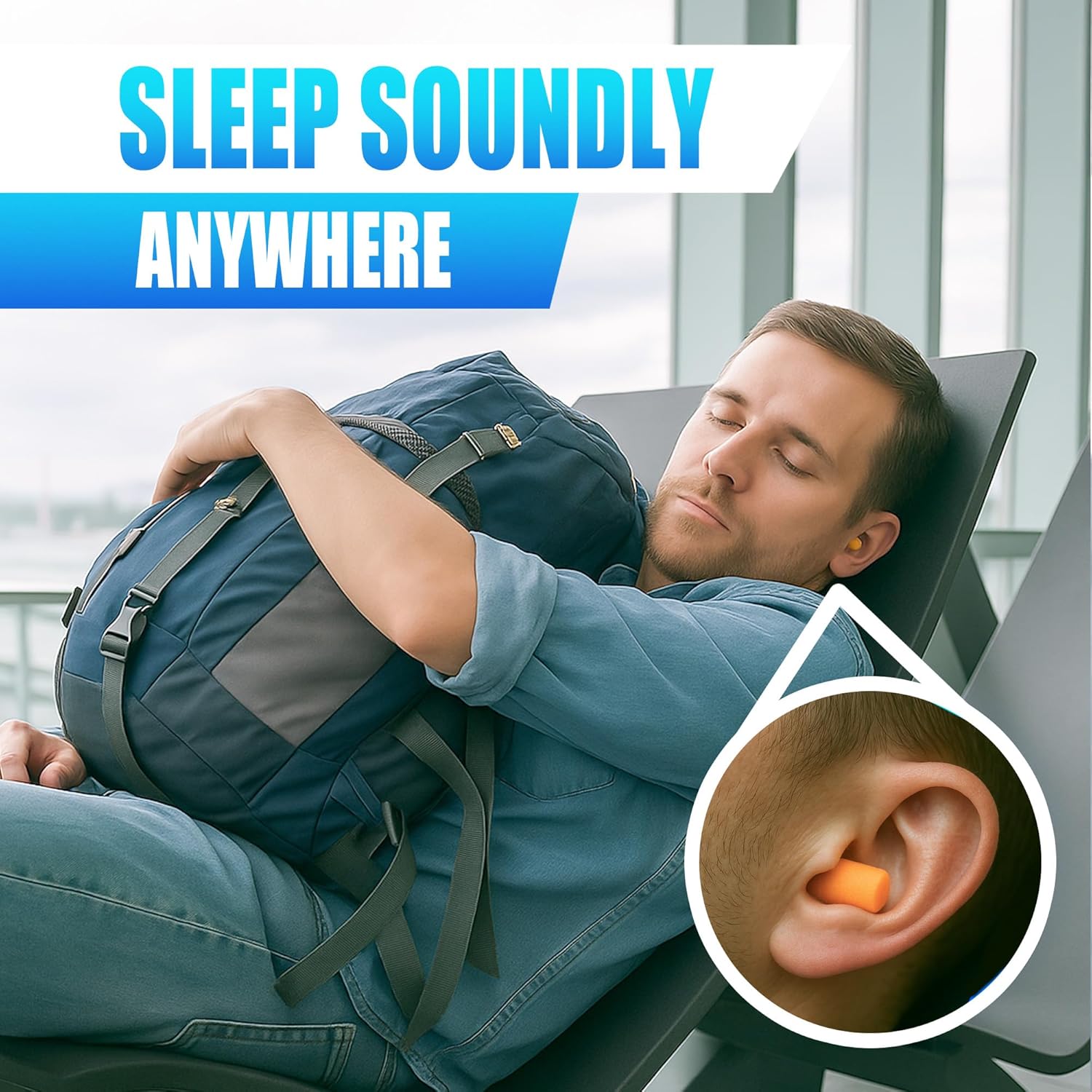 Point2Points Memory Foam Travel Pillow for Airplanes