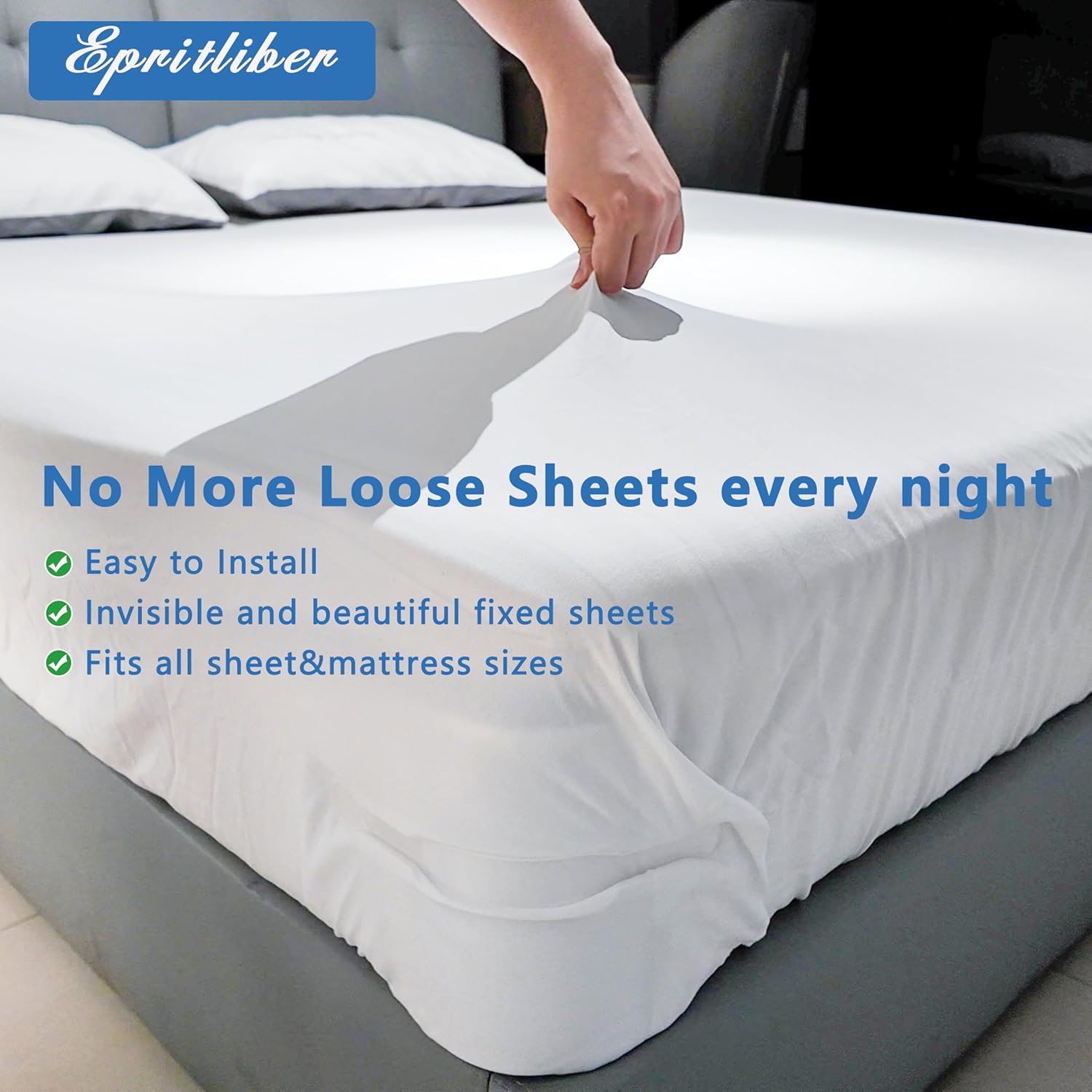 Epritliber Lock Sheet Holders 4pcs - Tug Proof Heavy Duty 1
