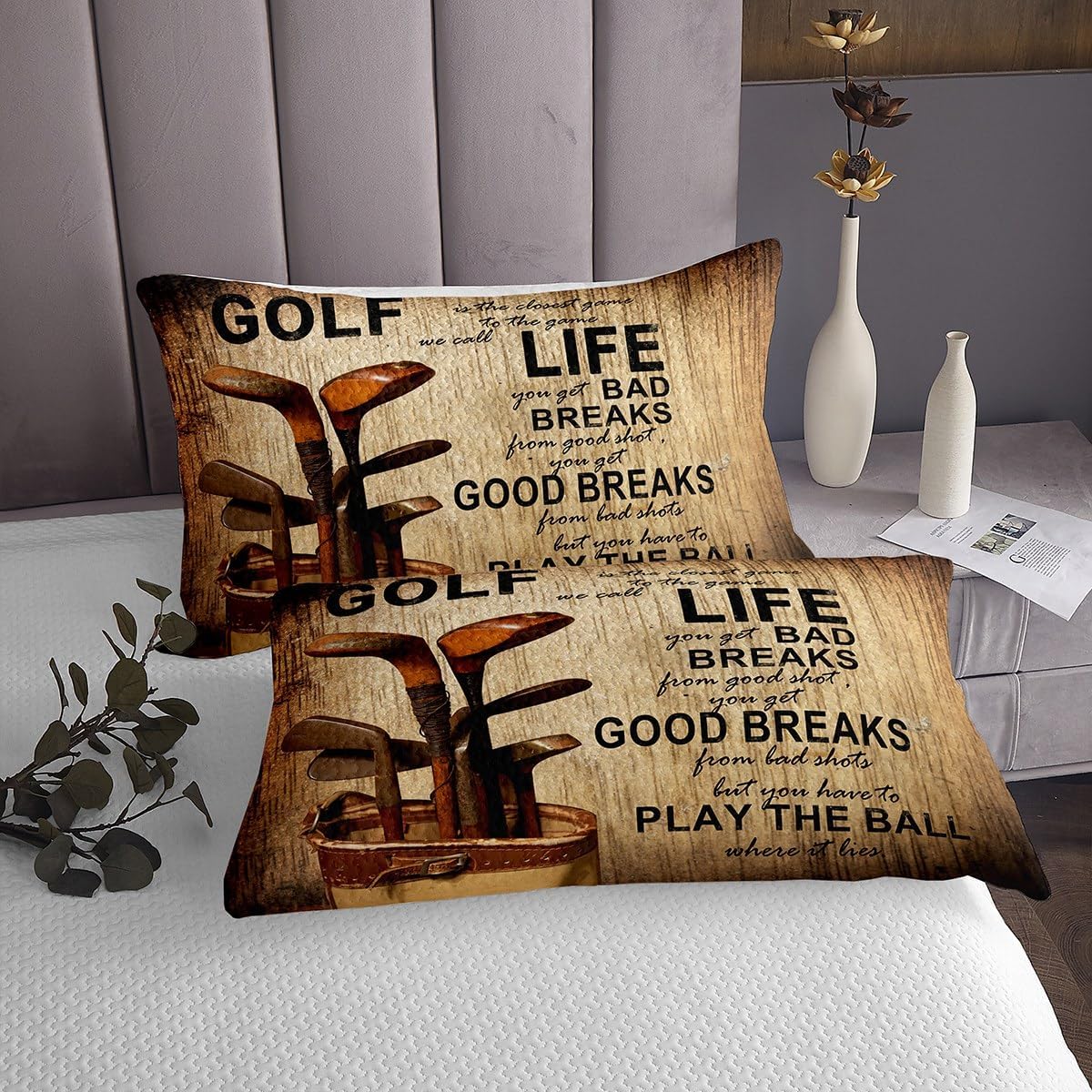 Homewish Golf Ball Bedspread Queen Size Set