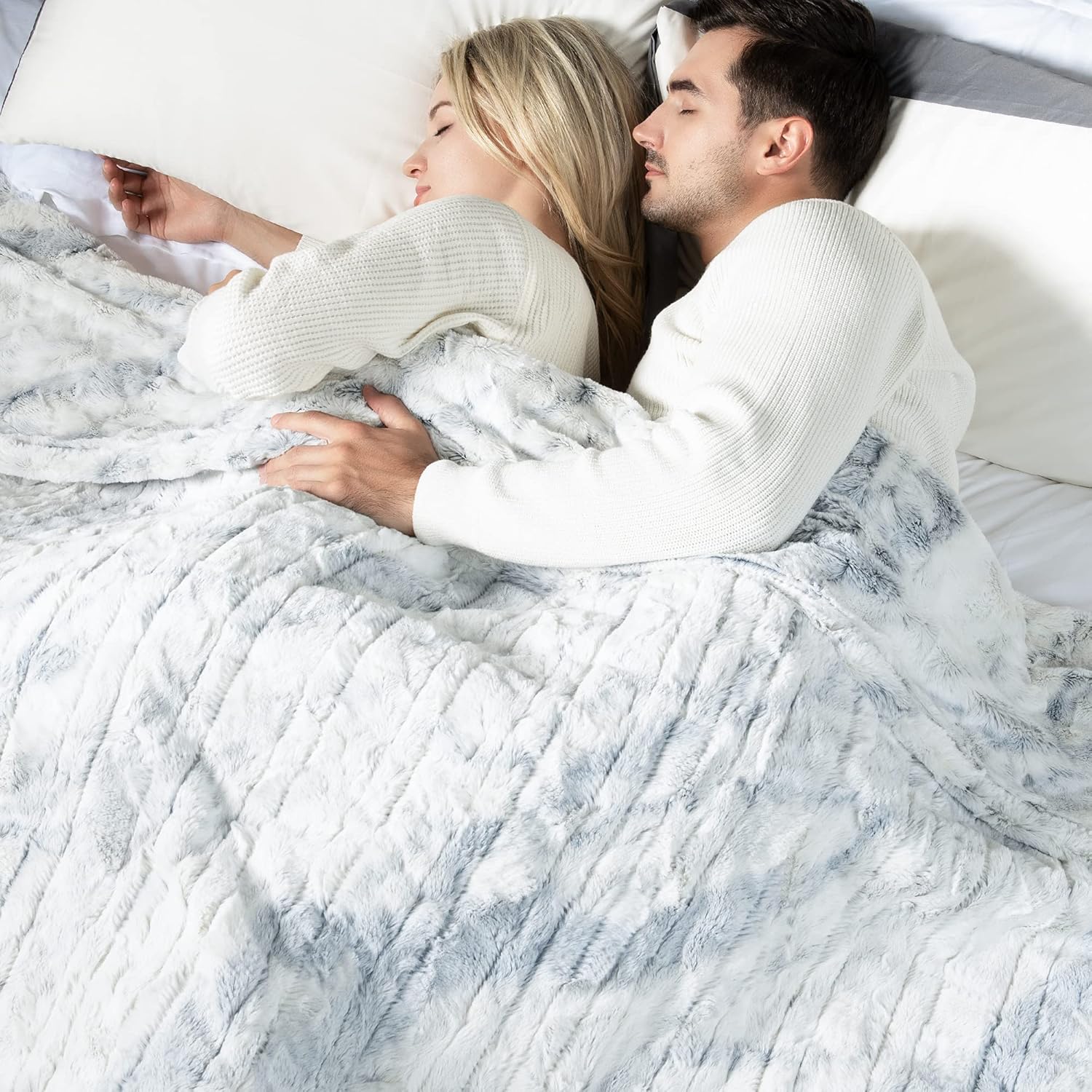 WOOMER Heated Blanket Twin Size 84x90 Fast Heating with 10 Levels