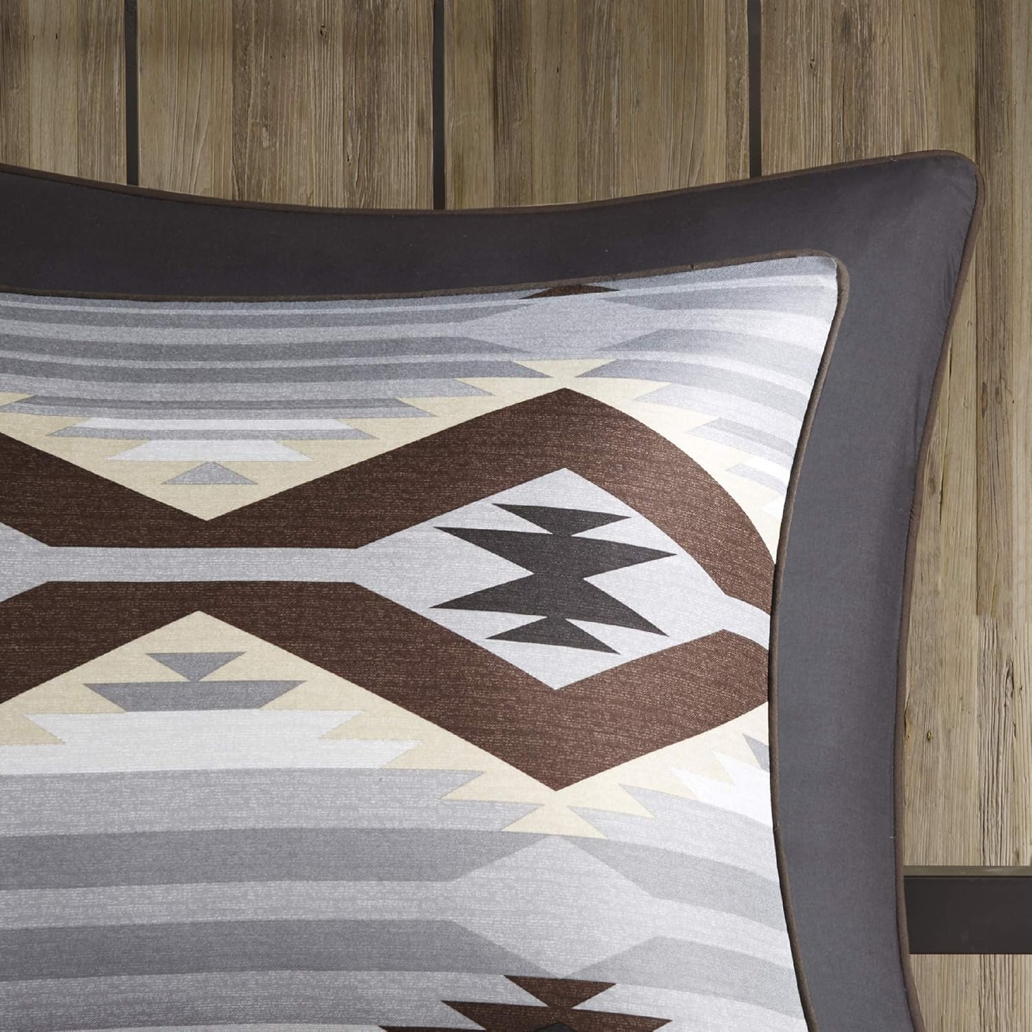 Woolrich Rustic Lodge Comforter Set - All Season Down Alternative GreyBrown