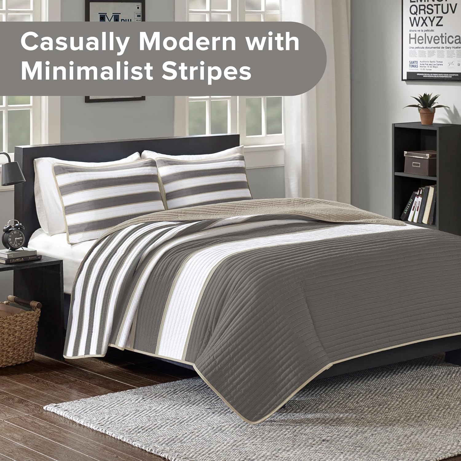 Comfort Spaces Verone Twin Quilt Set
