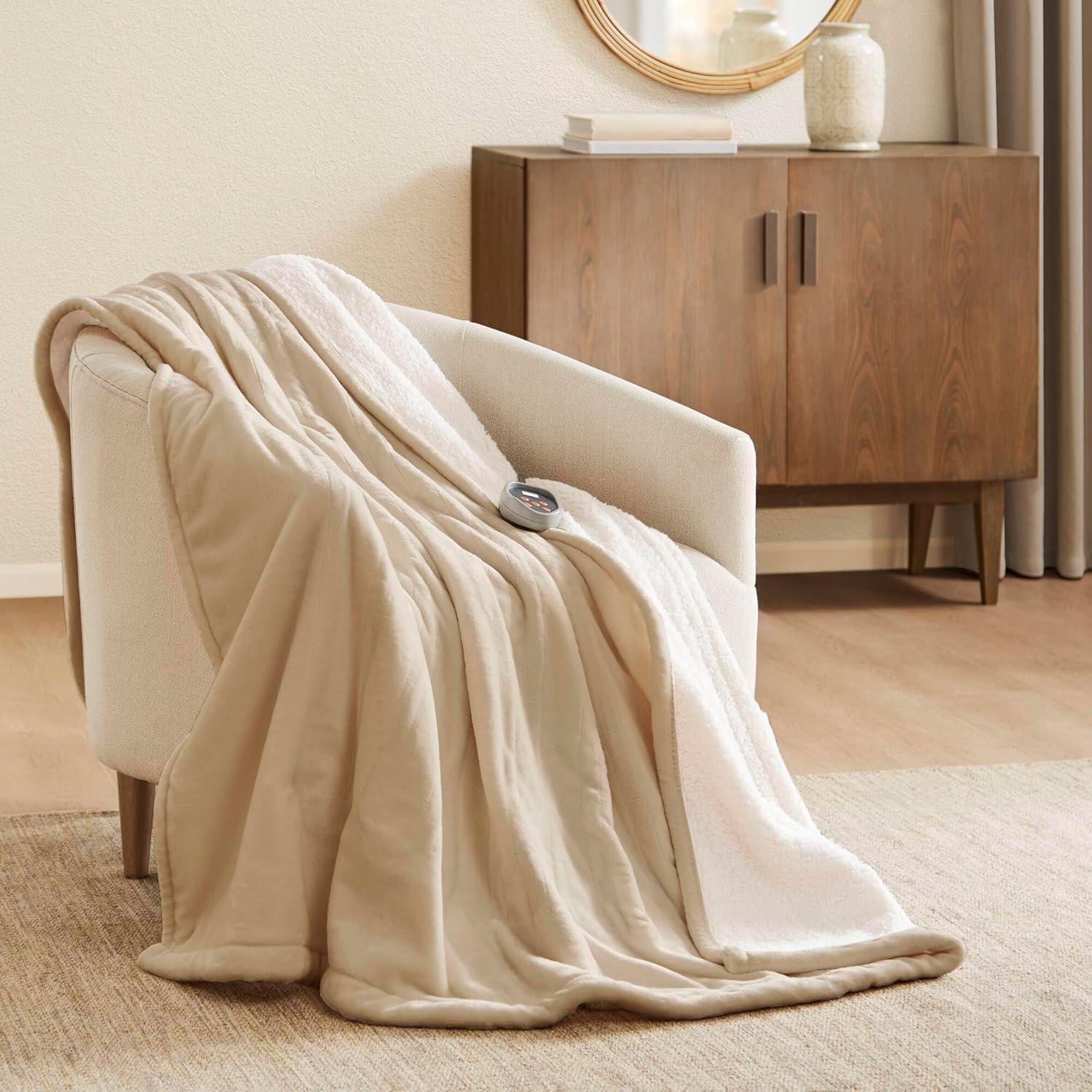 Woolrich Heated Plush to Berber Electric Blanket Throw 1