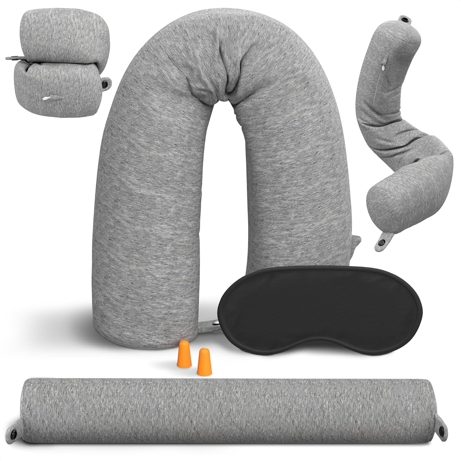 Point2Points Memory Foam Travel Pillow for Airplanes