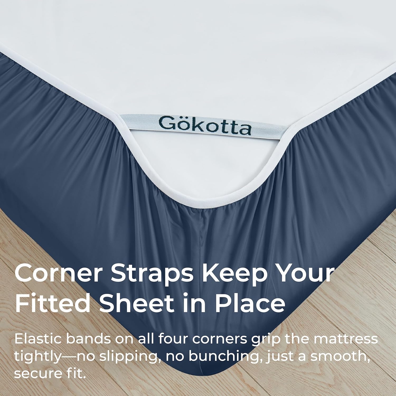 GOKOTTA Bamboo Rayon Fitted Sheet King Size