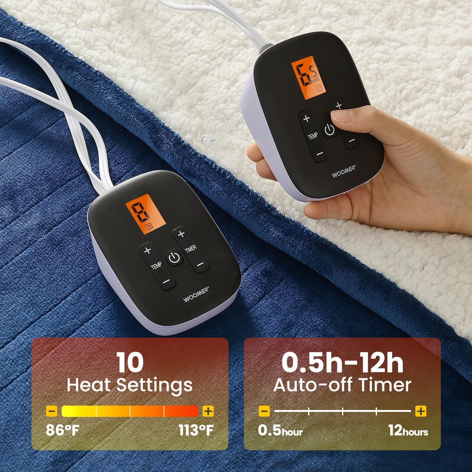 WOOMER Heated Blanket King Size with 5-Year Warranty 1
