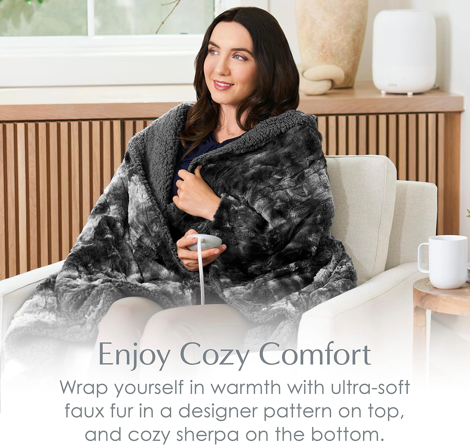 PureRadiance Heated Throw with 6 Heat Settings