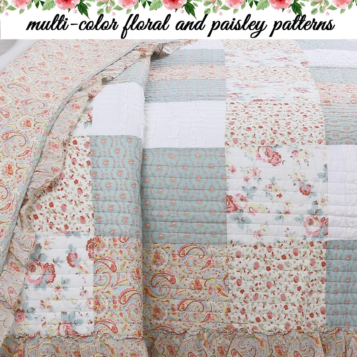 Cozy Line 100 Cotton Reversible Quilt Bedding Set