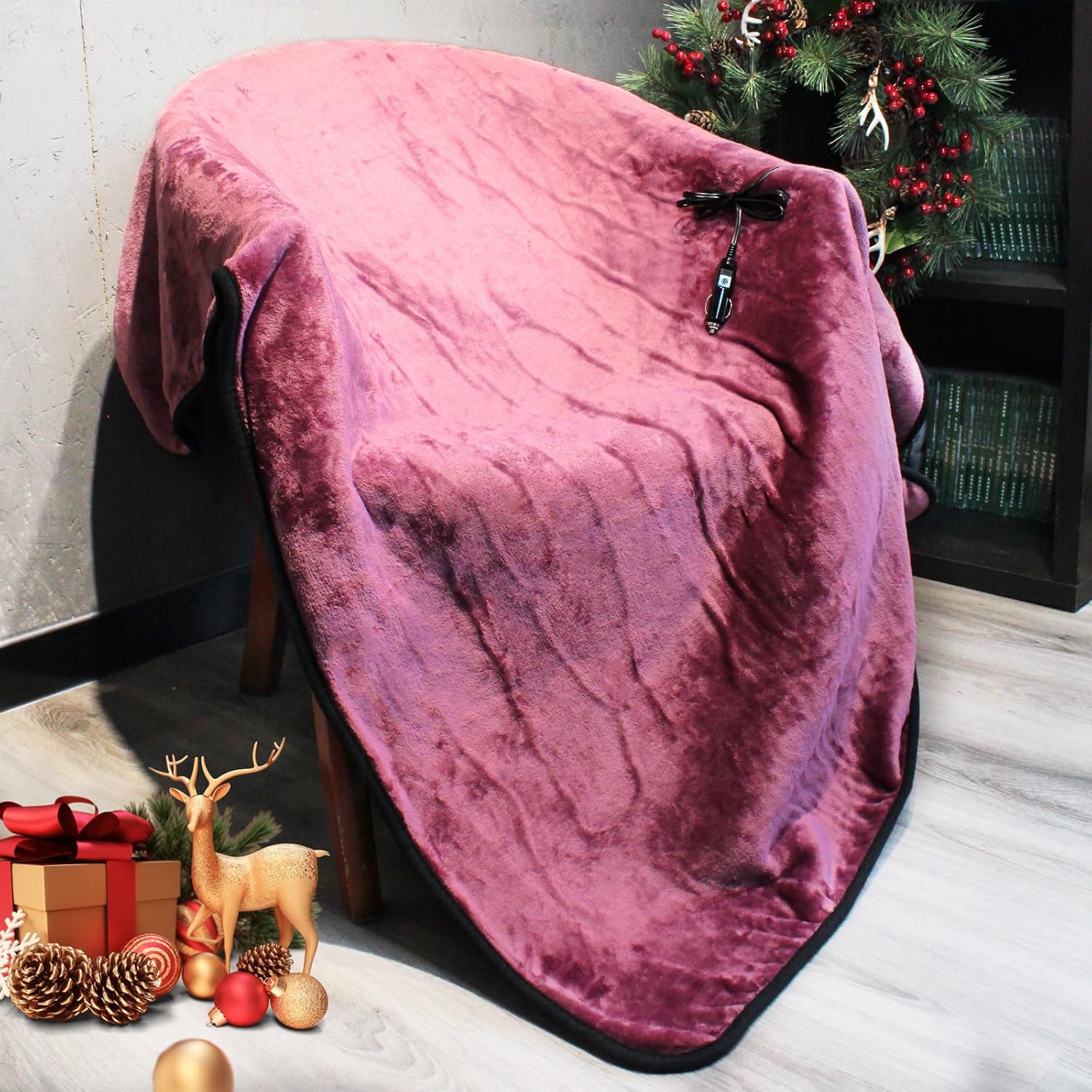iHealthComfort Electric Blanket 12V Fast Heating Purple