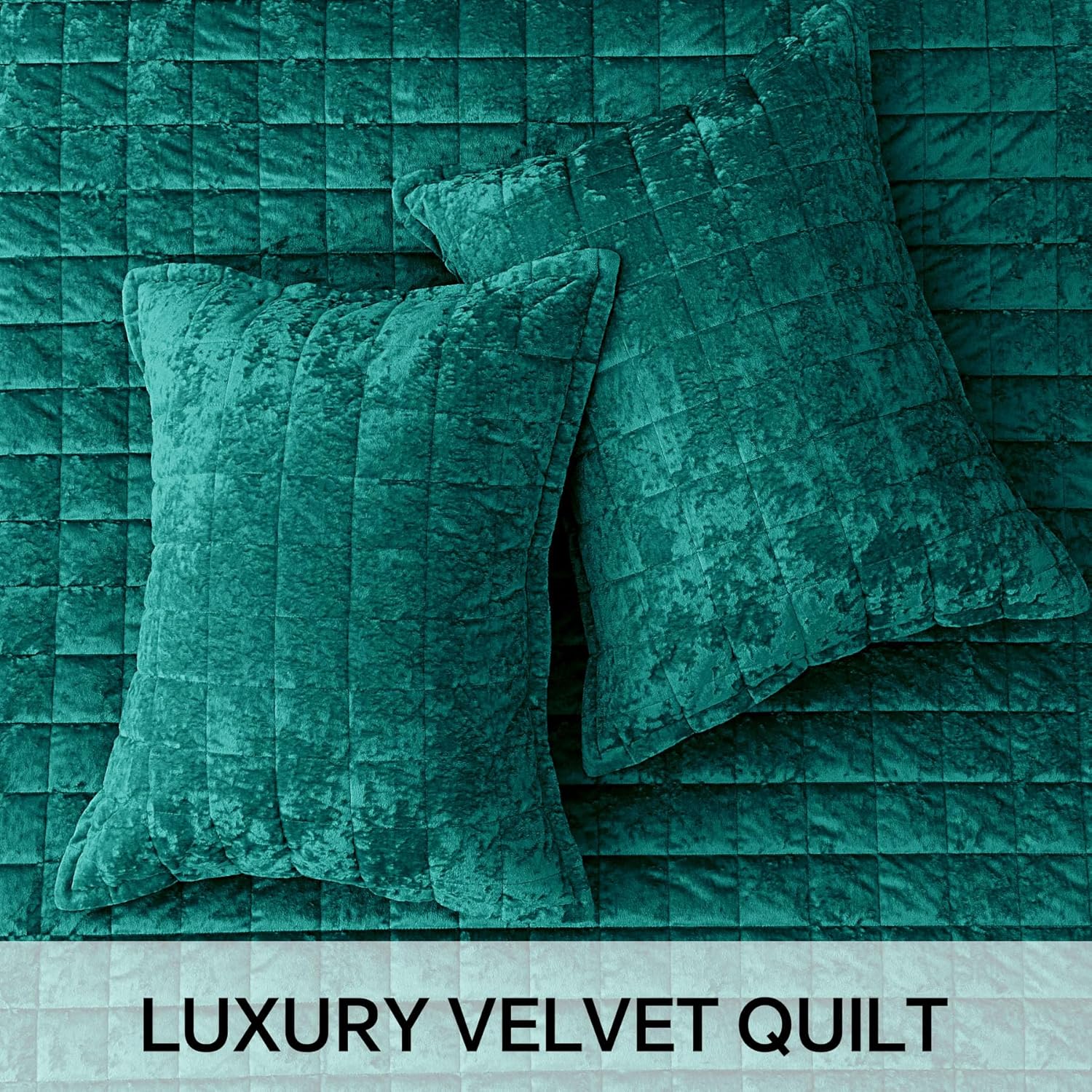 BEDELITE Velvet Quilt Set Queen Size