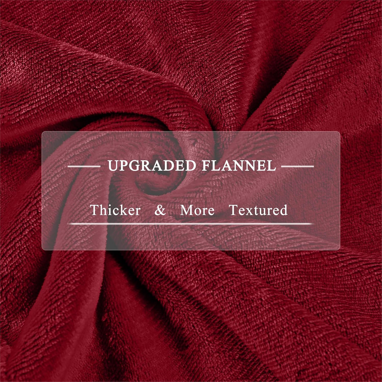 COZYTY Heated Blanket Queen Size Flannel 84x90 Burgundy